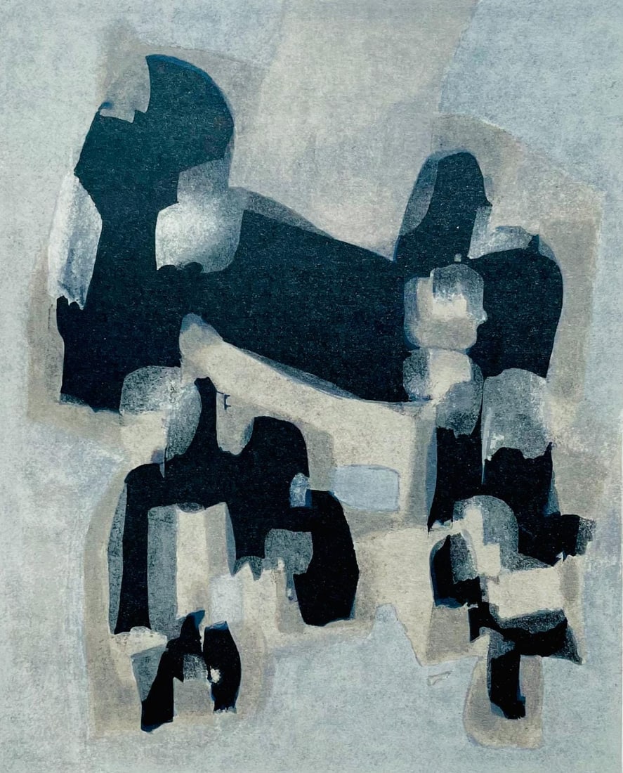 Raoul Ubac, Composition, Derriere le miroir, Limited Edition Lithograph (1 of 4)