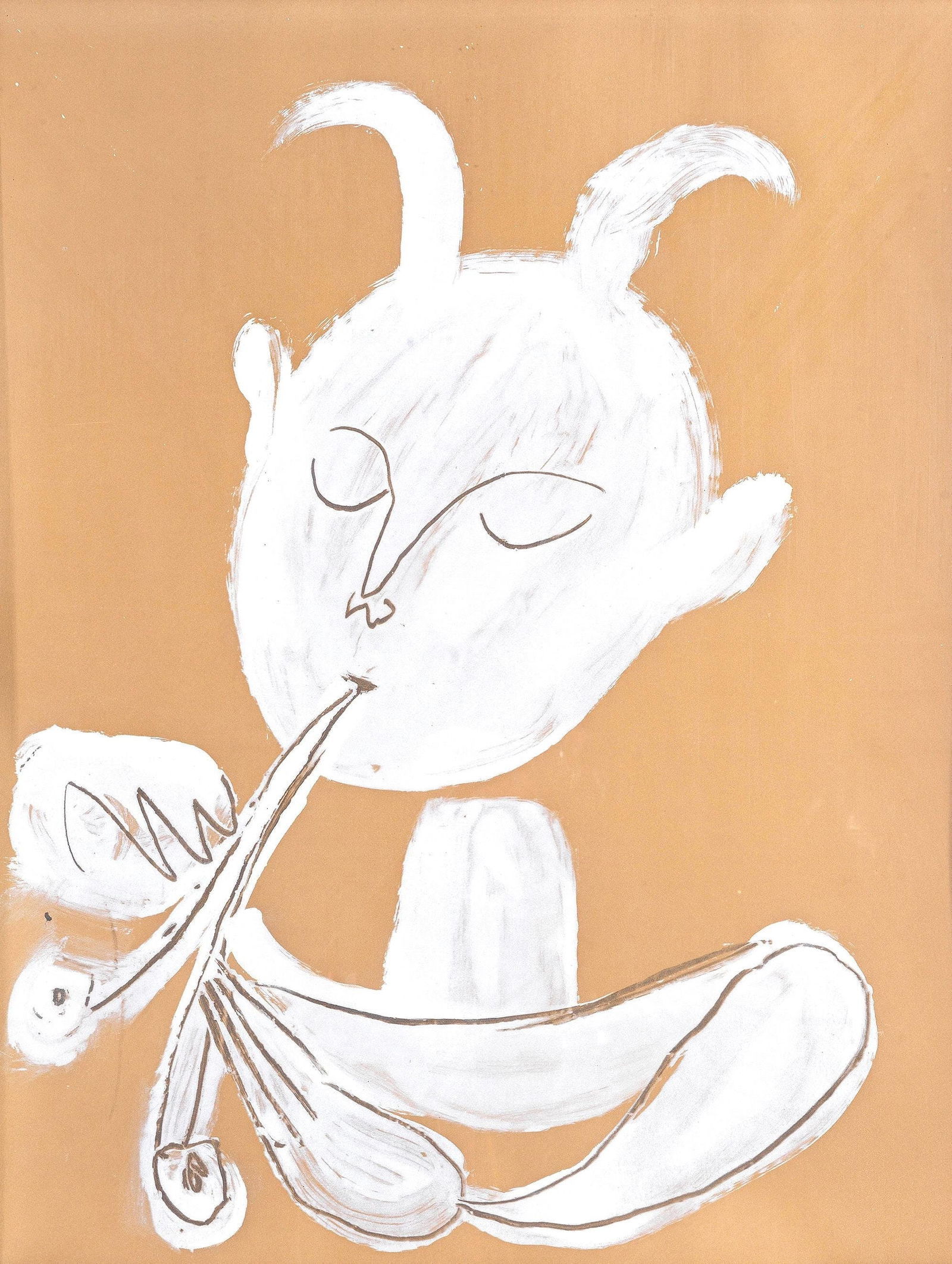 Pablo Picasso, Composition, Faunes et Flore d'Antibes, Limited Edition Lithograph: Lithograph and stencil on velin pur chiffon d'Arches paper. Paper size: 25.98 x 20.079 inches. Excellent condition. Inscription: Unsigned and unnumbered, as issued. Notes: From the folio, Faunes et Fl