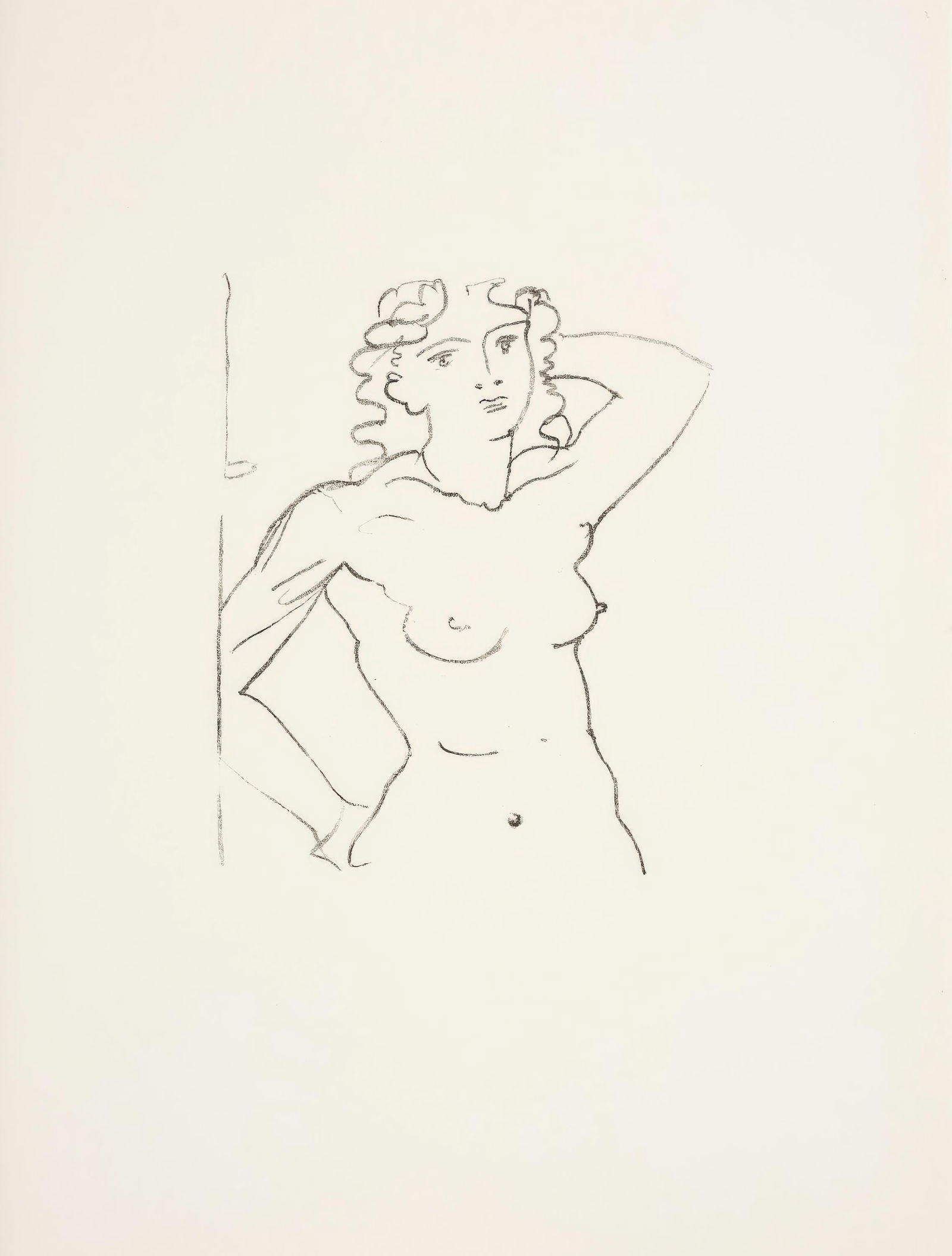 Andre Derain, Bust of a Woman, Memories and Portraits of Artists, Limited Edition Lithograph, 1972: This exquisite lithograph by Andre Derain (1880-1954), titled Buste de femme (Bust of a Woman), originates from the 1972 edition published by Editions A. C. Mazo et Cie., Paris, in collaboration with