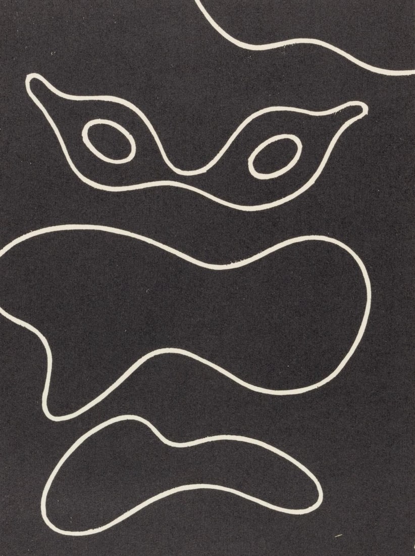 Hans Jean Arp, Composition (Arntz 148-175; Hagenbach A 25; Bolliger 54), Dreams and Projects,: Woodcut on velin d'Arches paper. Paper size: 11.25 x 8.875 inches. Excellent condition. Inscription: Unsigned and unnumbered, as issued. Notes: From the folio, Jean Arp, Dreams and Projects,