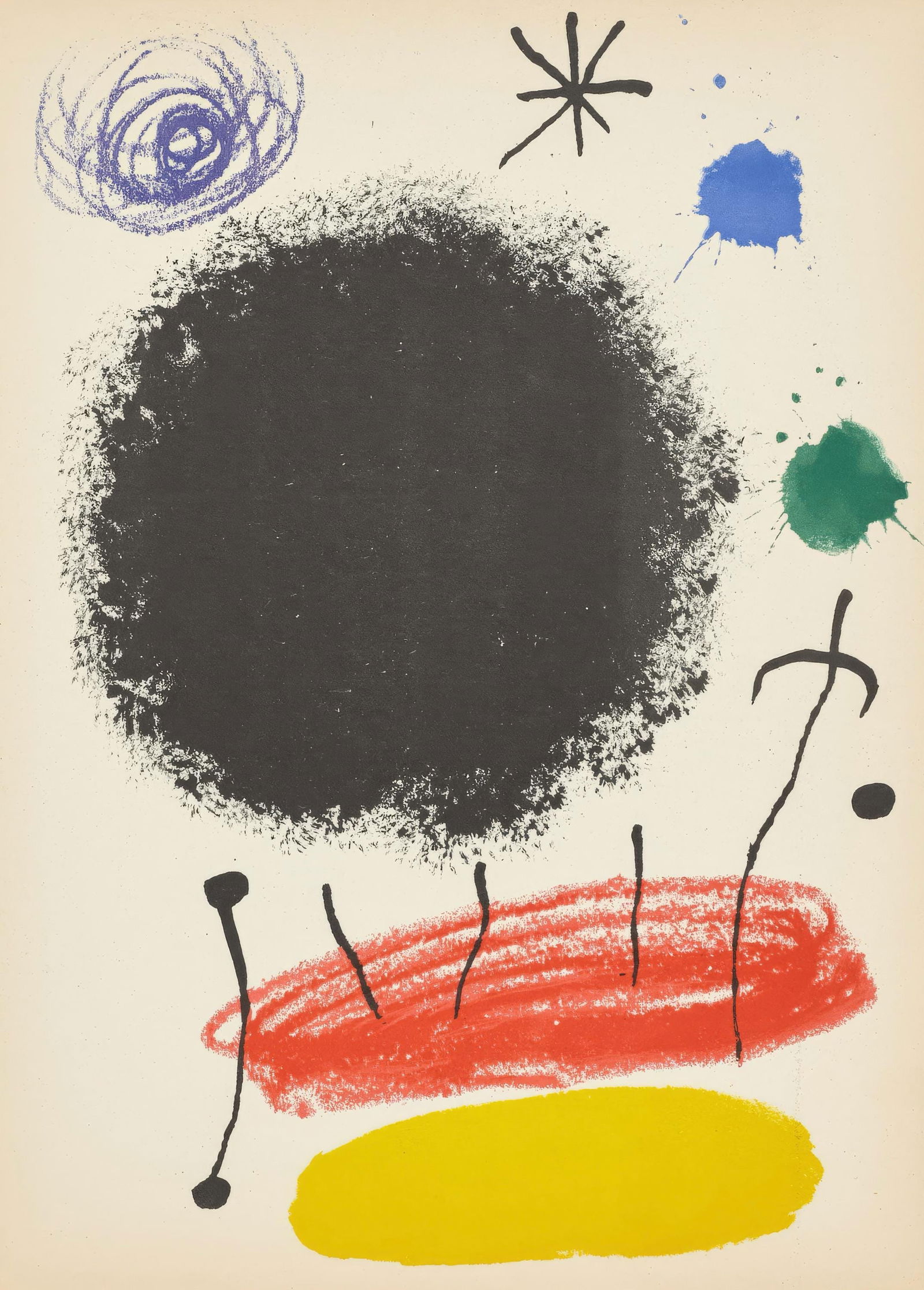 Joan Miro, Untitled, from Miro, Recent Unpublished Work, Limited Edition Lithograph, 1964 (1 of 4)