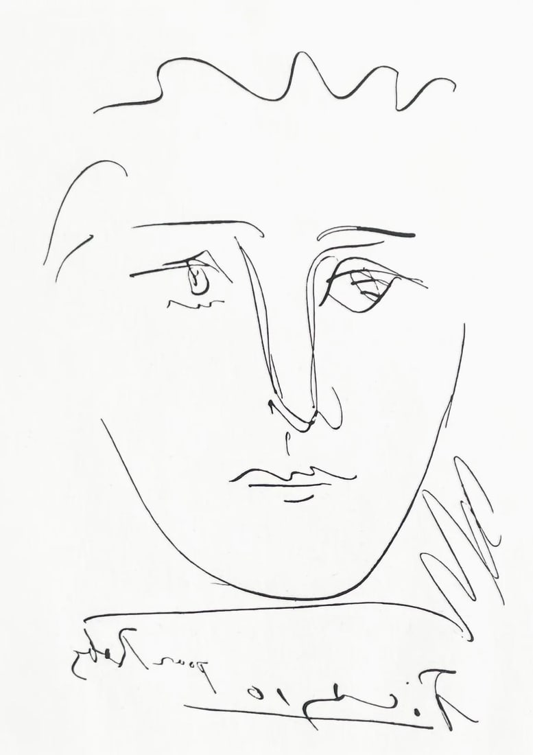 Pablo Picasso, Pour Roby, L'Age de Soleil, Limited Edition Etching: Etching on velin d'Arches paper. Paper size: 12.87 x 10 inches. Inscription: Signed in the plate and unnumbered, as issued. Notes: Published and printed by The Collector's Guild Ltd., New York in asso