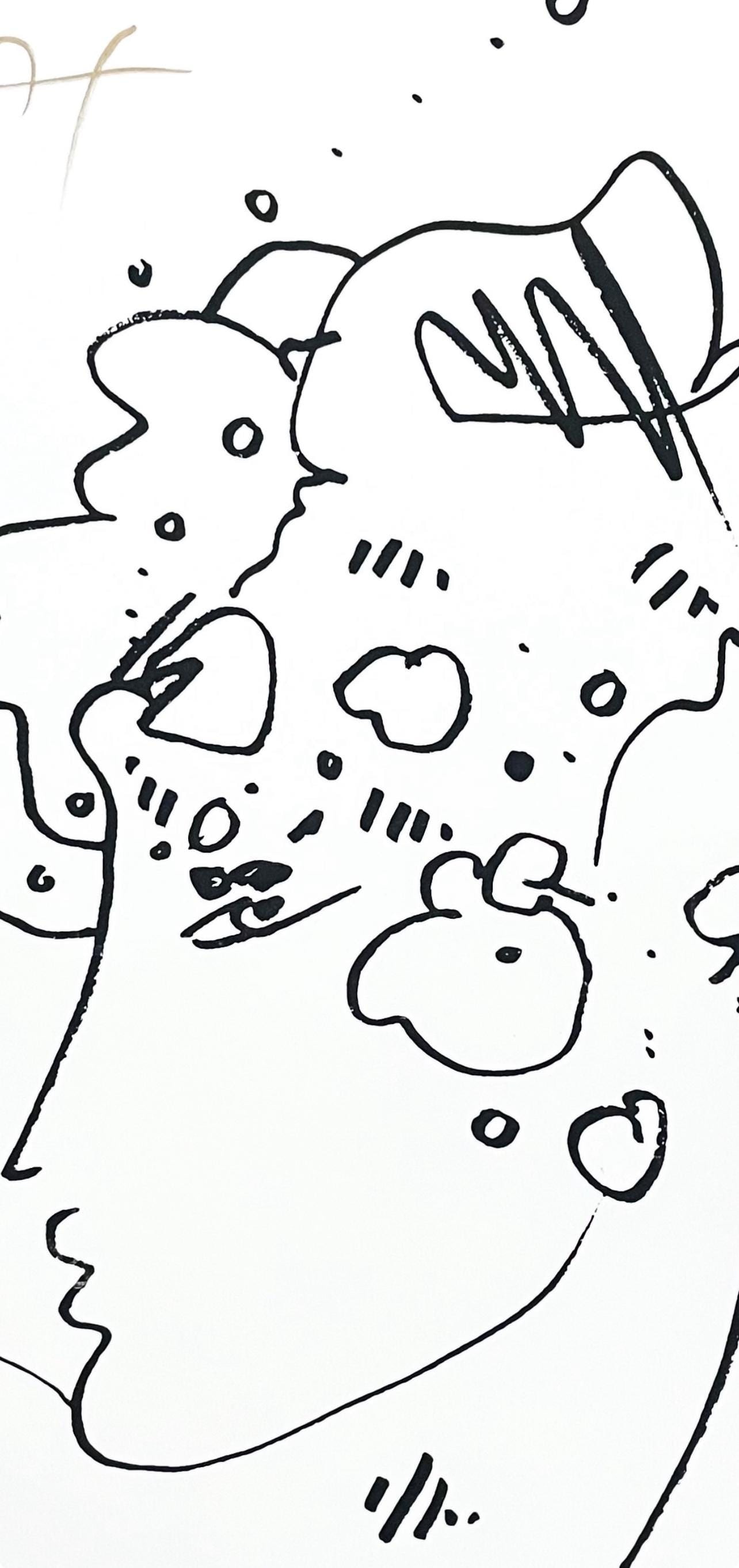 Peter Max, Lady Profile, Hand Signed, Monotype Silkscreen - 4