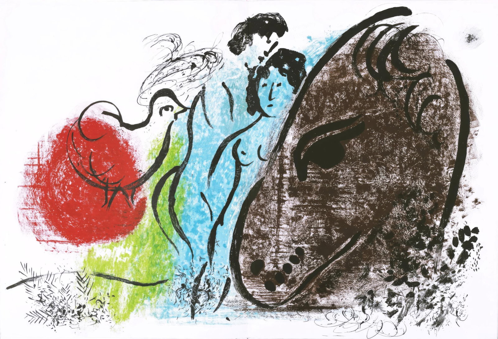 Marc Chagall, The Brown Horse, from Derriere le miroir, Limited Edition Lithograph, 1952 (1 of 4)