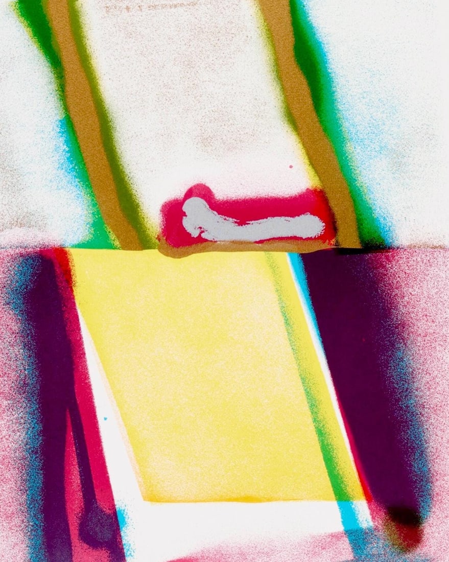 John Chamberlain, Flashback V, Limited Edition Lithograph: Lithograph on velin d'Arches paper. Paper Size: 28 x 20 inches. Excellent condition. Inscription: Hand signed and numbered, as issued. Notes: Published by London Arts, Inc., Detroit; printed by Topaz