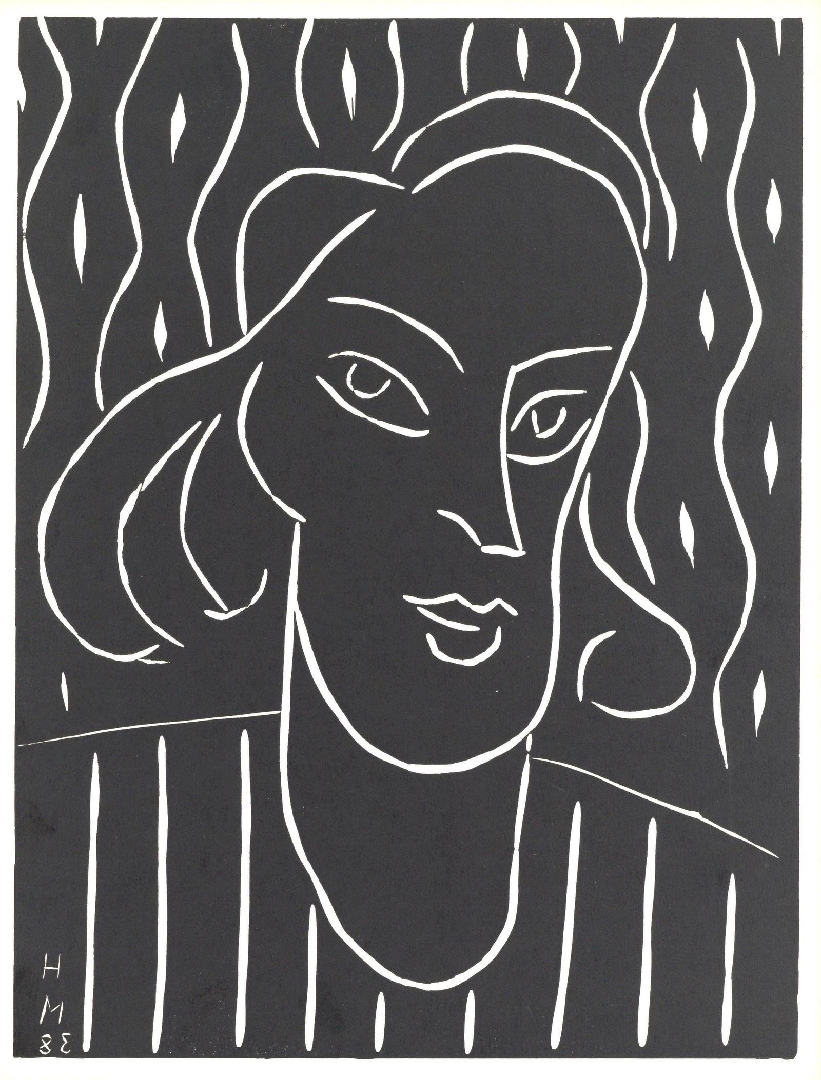 Henri Matisse, Teeny (Duthuit 723), Societe internationale d'art XXe siecle, Limited Edition Linocut: Linocut on velin paper. Paper Size: 12.4 x 9.65 inches. Inscription: Signed in the plate and unnumbered, as issued. Catalogue raisonne references: Matisse, Henri, et al. Henri Matisse: Catalogue