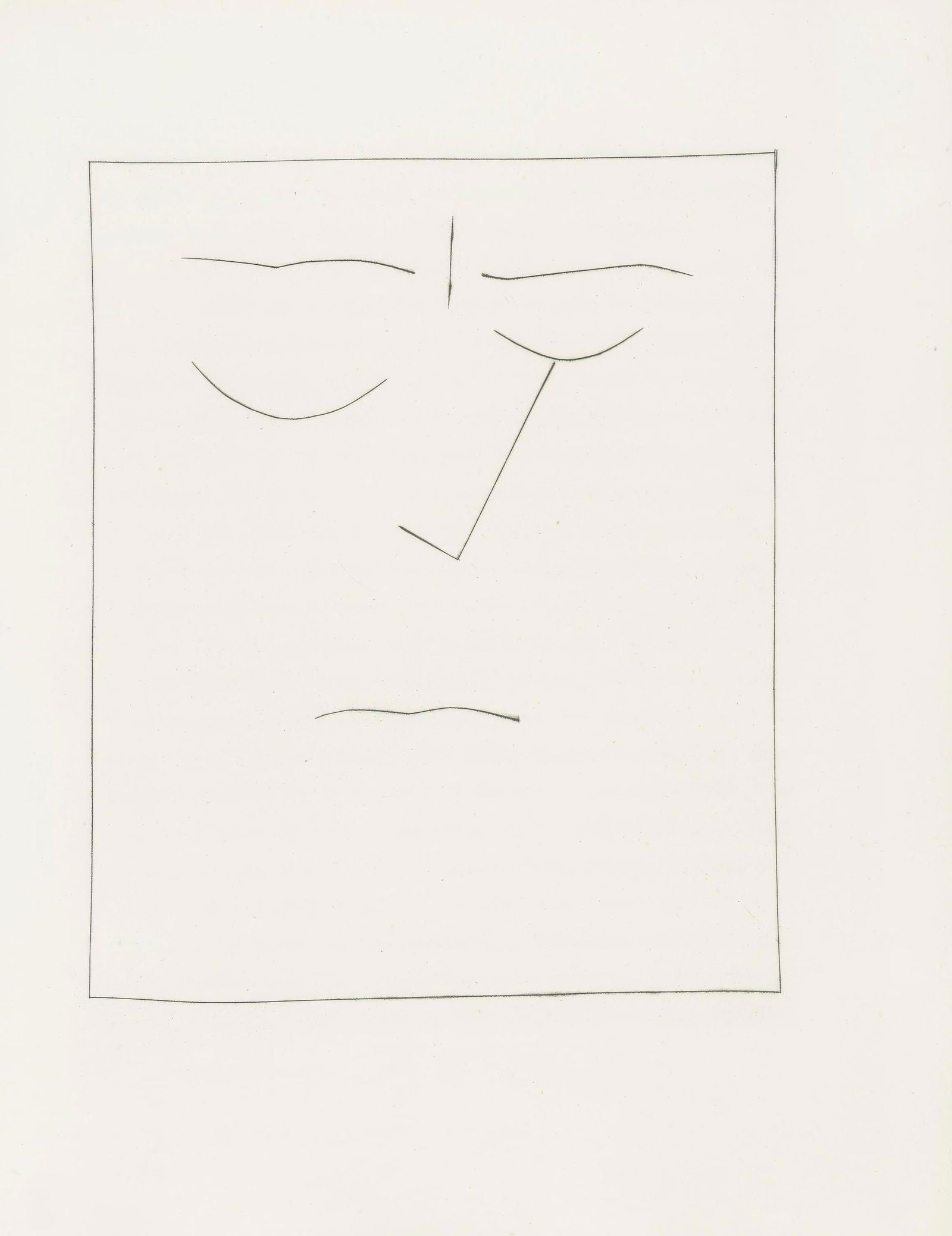 Pablo Picasso, Untitled, from Carmen, Limited Edition Engraving, 1949: This exquisite engraving by Pablo Picasso (1881-1973), titled Sans titre (Untitled), from the folio Picasso, Carmen (Picasso, Carmen), originates from the 1949 edition published by La Bibliotheque