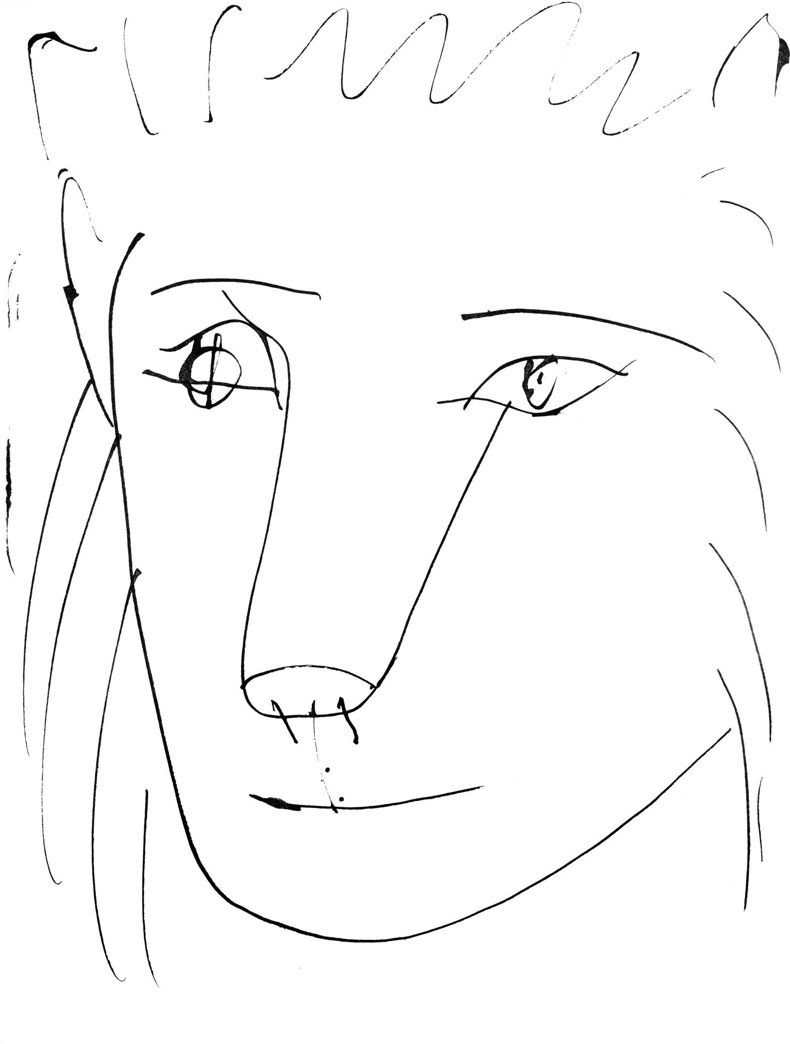 Pablo Picasso, Tete de lion (Cramer 84; Johnson/Stein 77), 40 dessins de Picasso en marge du Buffon, (1 of 4)