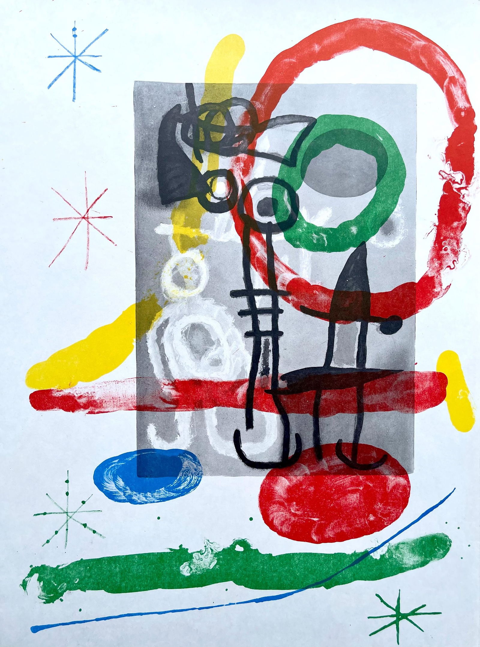 Joan Miro, Composition (Cramer 102; Mourlot 428-449), Derriere le miroir, Limited Edition Lithograph (1 of 4)