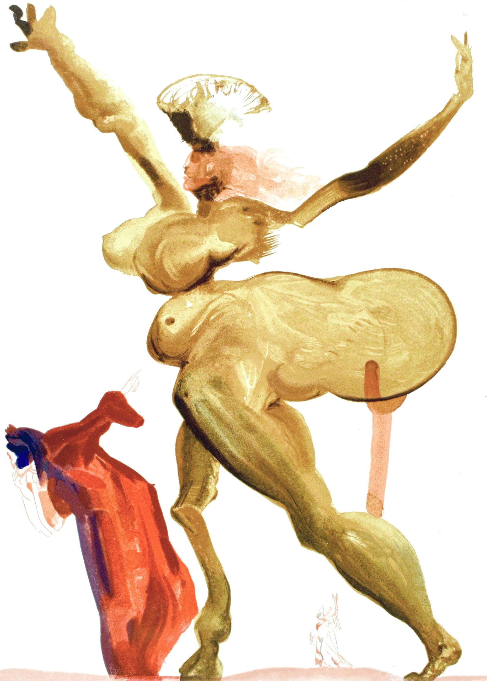 Salvador Dali, L'Enfer XXXIII (Michler/Lopsinger 1039-1138; Field 189-200), La Divine Comedie, (1 of 4)