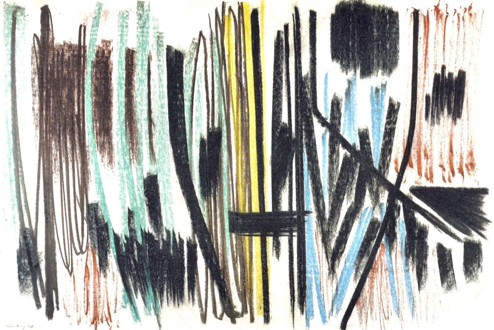 Hans Hartung, P. 1950-4, Hans Hartung, Peintres d'aujourd'hui, Limited Edition Heliogravure: Heliogravure on velin paper. Paper Size: 10.83 x 13.78 inches. Inscription: Signed in the plate and unnumbered, as issued. Notes: From the folio, Hans Hartung, Peintres d'aujourd'hui, 1962. Published