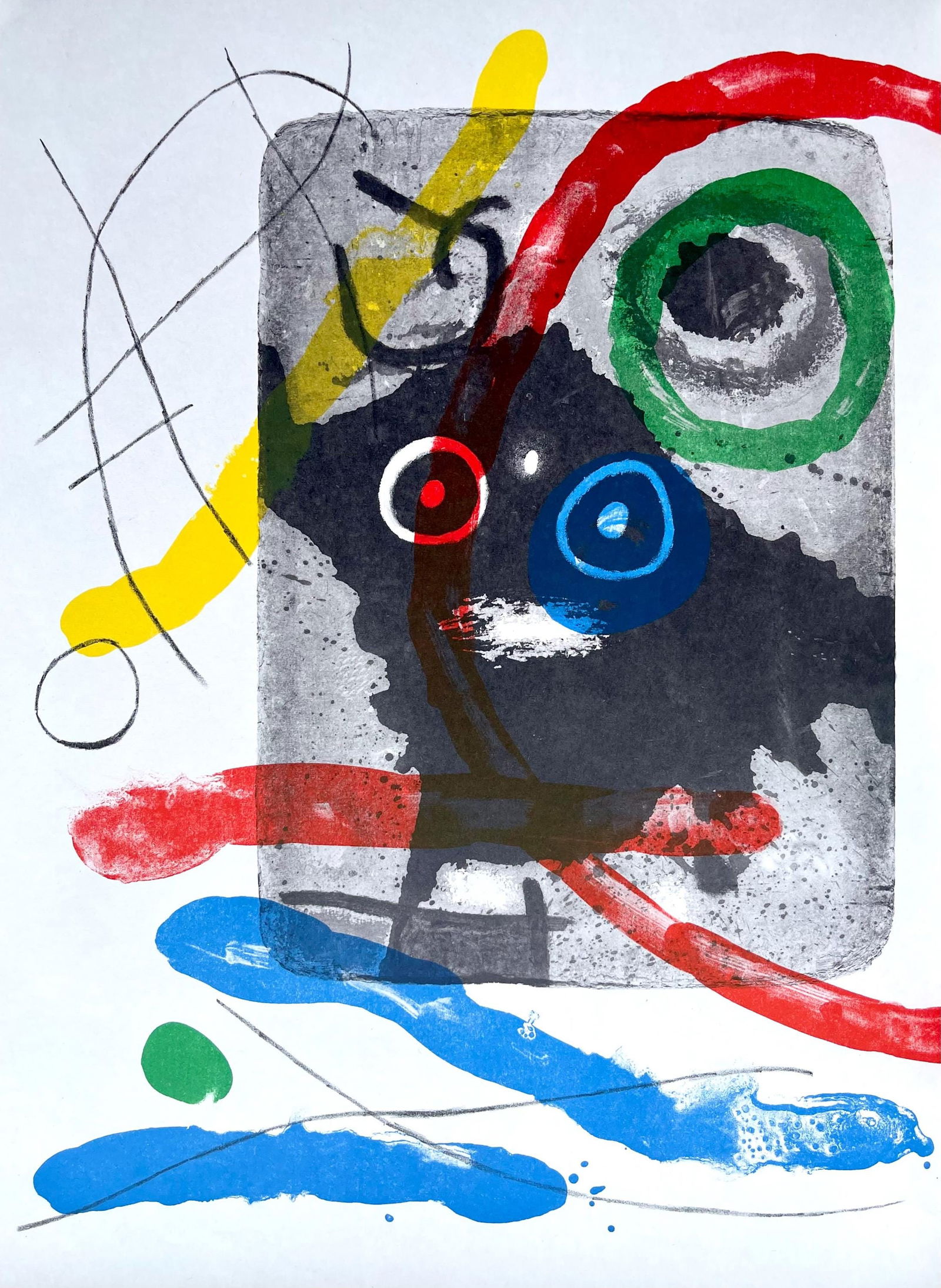 Joan Miro, Composition (Cramer 102; Mourlot 428-449), Derriere le miroir, Limited Edition Lithograph (1 of 4)