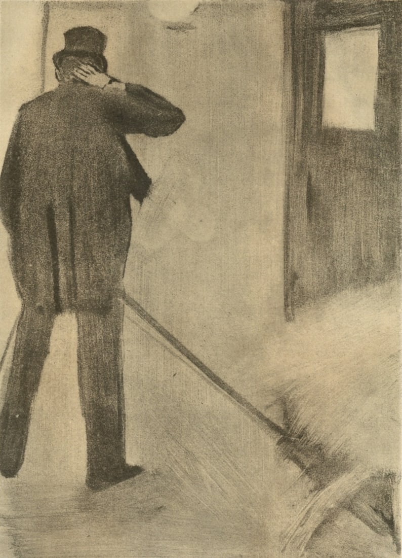 Edgar Degas, Famille Cardinal, E. Degas Monotypes, Limited Edition Monotype (1 of 4)