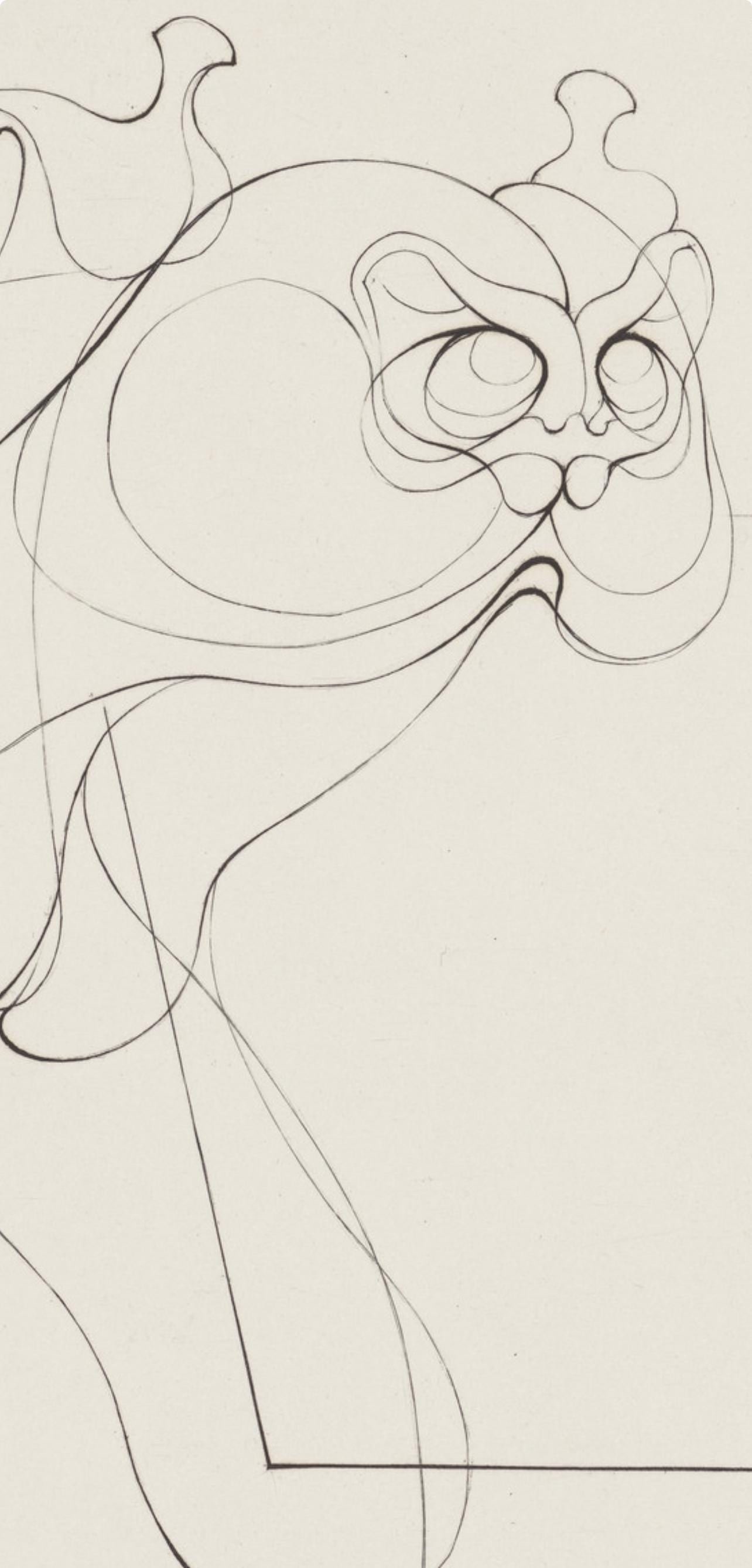 Hans Bellmer, Composition, Feuilles eparses, Limited Edition Etching - 2