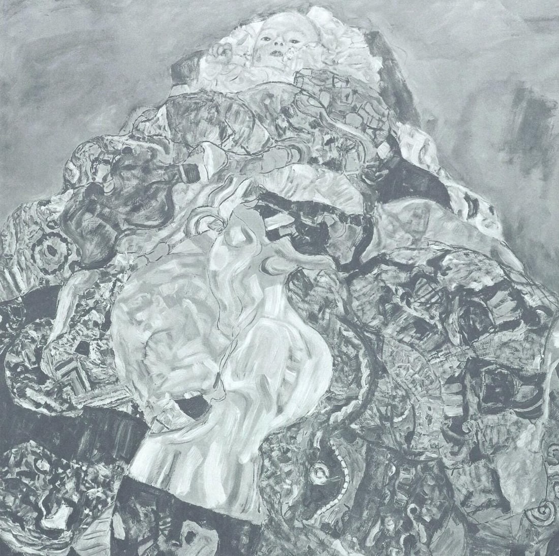 Gustav Klimt, Baby, from Eine Nachlese, Limited Edition Heliogravure and Collotype, 1931: Heliogravure and collotype on velin paper. Paper size: 18.86 x 17.91 inches, overall; 11.57 x 11.61 inches, image size. Inscription: Signed in the plate, and unnumbered, as issued. Condition: Very goo