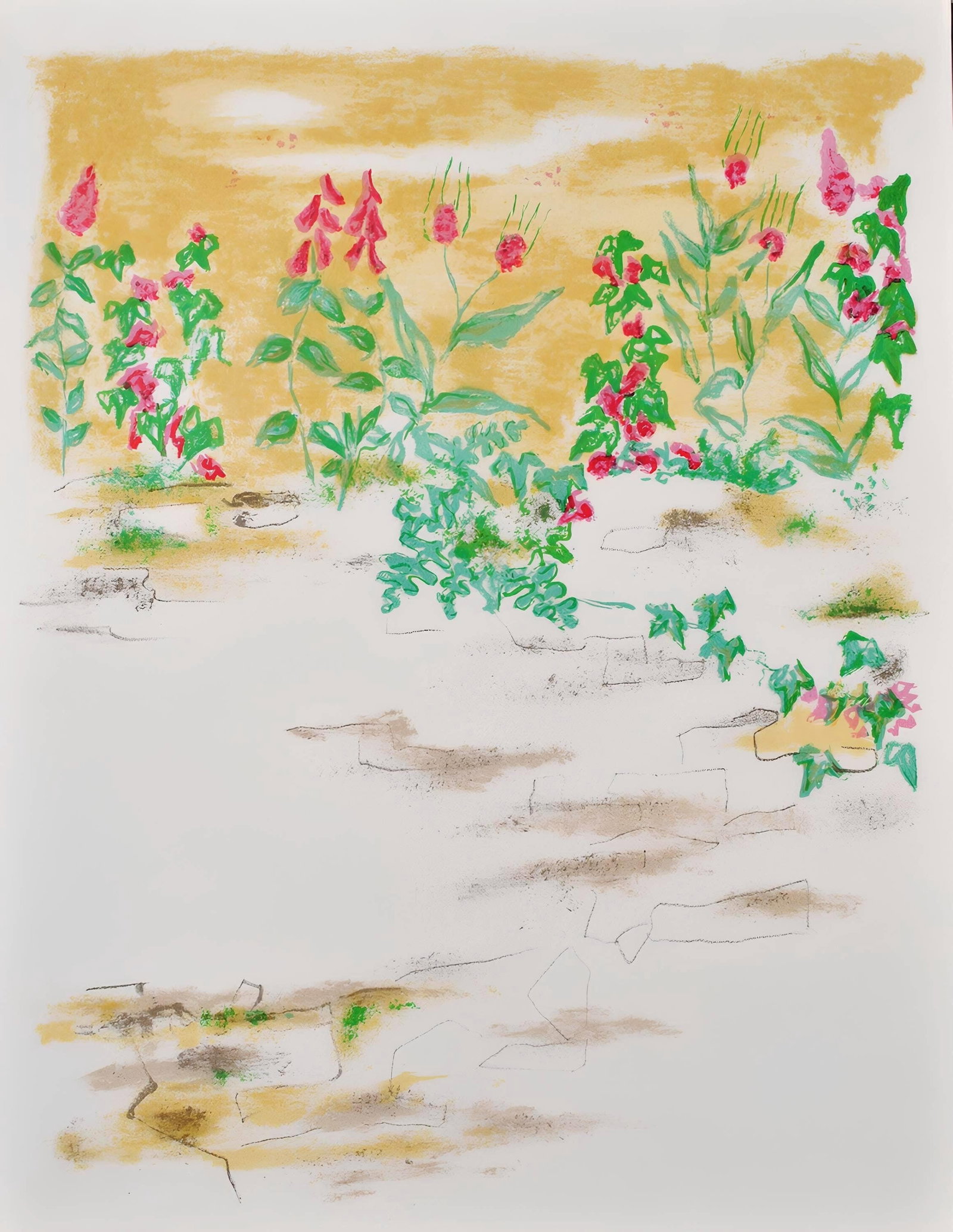 Jules Cavailles, Composition, Œuvres completes d'Albert Camus, Limited Edition Lithograph: Lithograph on velin d'Arches filigrane paper. Paper Size: 11 x 8.5 inches. Excellent condition. Inscription: Unsigned and unnumbered, as issued. Notes: From the volume, Œuvres completes d'Albert Camu