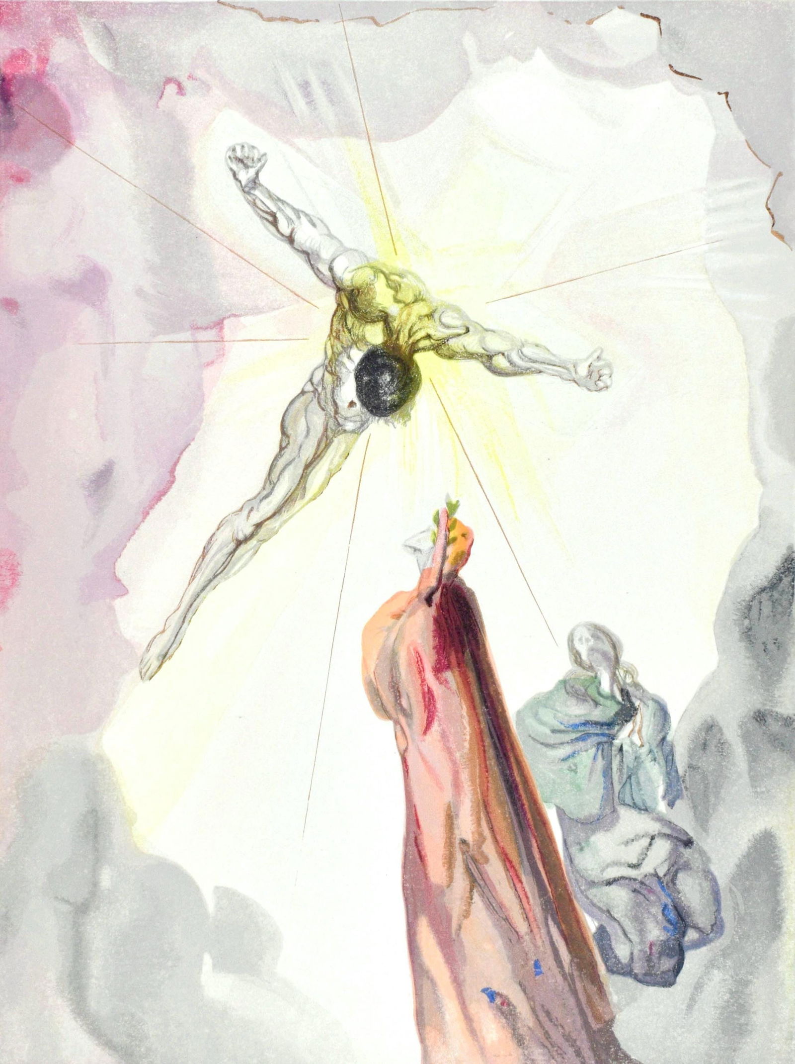 Salvador Dali, Paradiso XIV (Michler/Lopsinger 1039-1138; Field 189-200), La Divina Commedia,: Woodcut in colors on velin pur chiffon de Rives paper. Paper size: 13 x 10.375 inches. Inscription: Unsigned and unnumbered, as issued. Catalogue raisonne references: Dali, Salvador, et al. Salvador