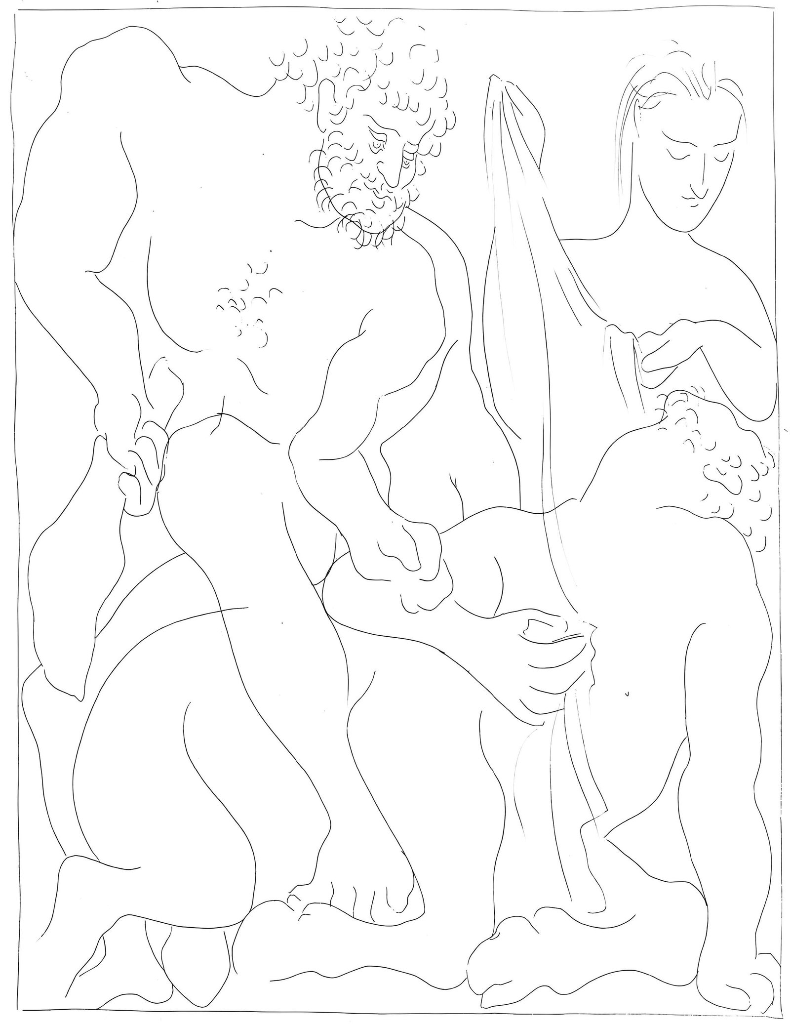 Pablo Picasso, Hercule tue le centaure Nessus, Les Metamorphoses, Limited Edition Lithograph: Lithograph on velin papier Verge fin blanc des papeteries de Bellerive paper. Paper size: 11.02 x 8.66 inches. Inscription: Unsigned and unnumbered, as issued. Condition: Very good/excellent, consiste