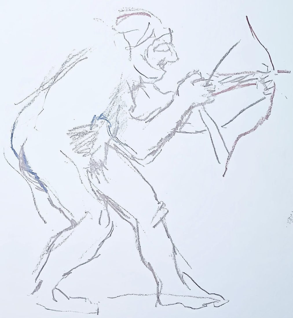 Oskar Kokoschka, Composition, Skizzenbuch der Italienischen Reise 1963, Limited Edition Lithograph: Lithograph on Butten paper. Inscription: Unsigned and unnumbered, as issued. Paper Size: 14.17 x 11.22 inches. Excellent condition. From the volume, Skizzenbuch der Italienischen Reise 1963, 2001. Pub