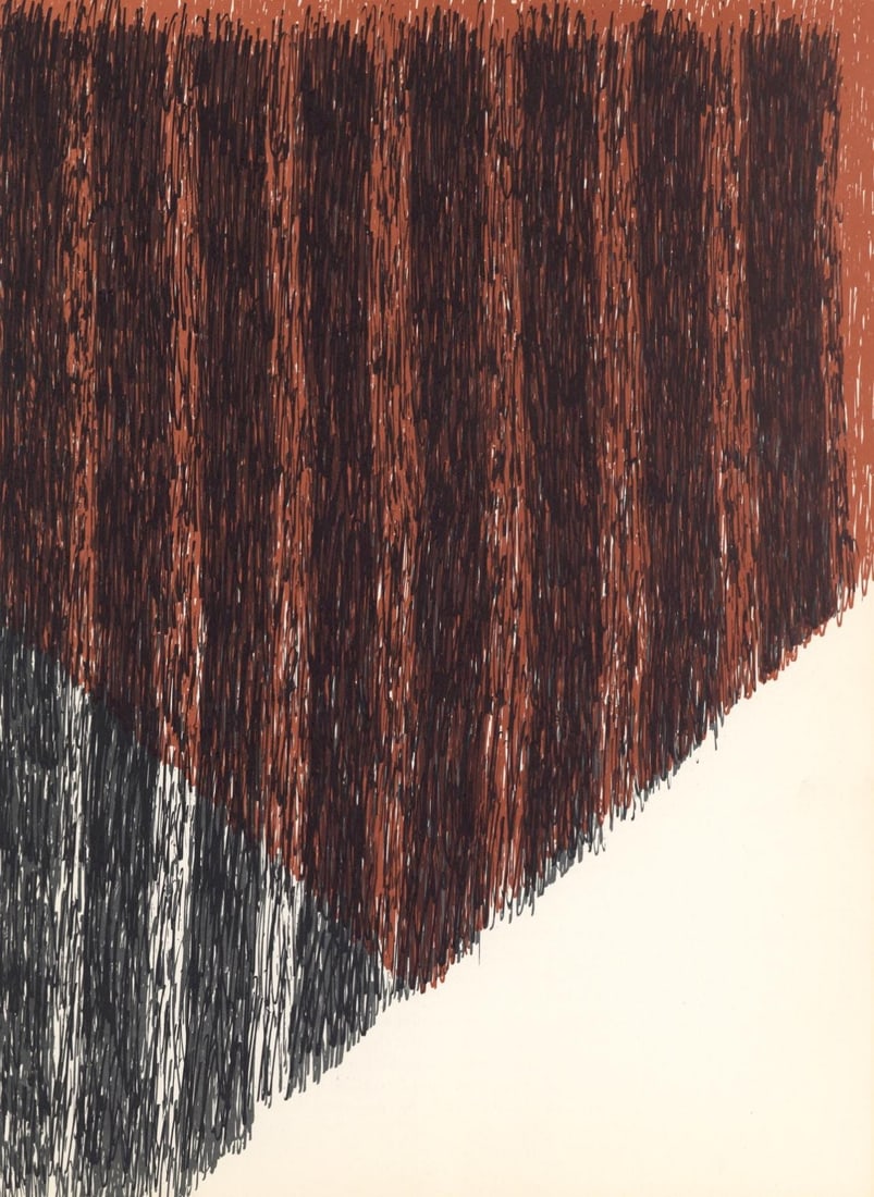 Raoul Ubac, Composition, Derriere le miroir, Limited Edition Lithograph: Lithograph on velin paper. Paper size: 15 x 11 inches. Excellent condition. Inscription: Unsigned and unnumbered, as issued. Notes: From Derriere le miroir, N deg 196, 1972. Published by Aime Maeght,