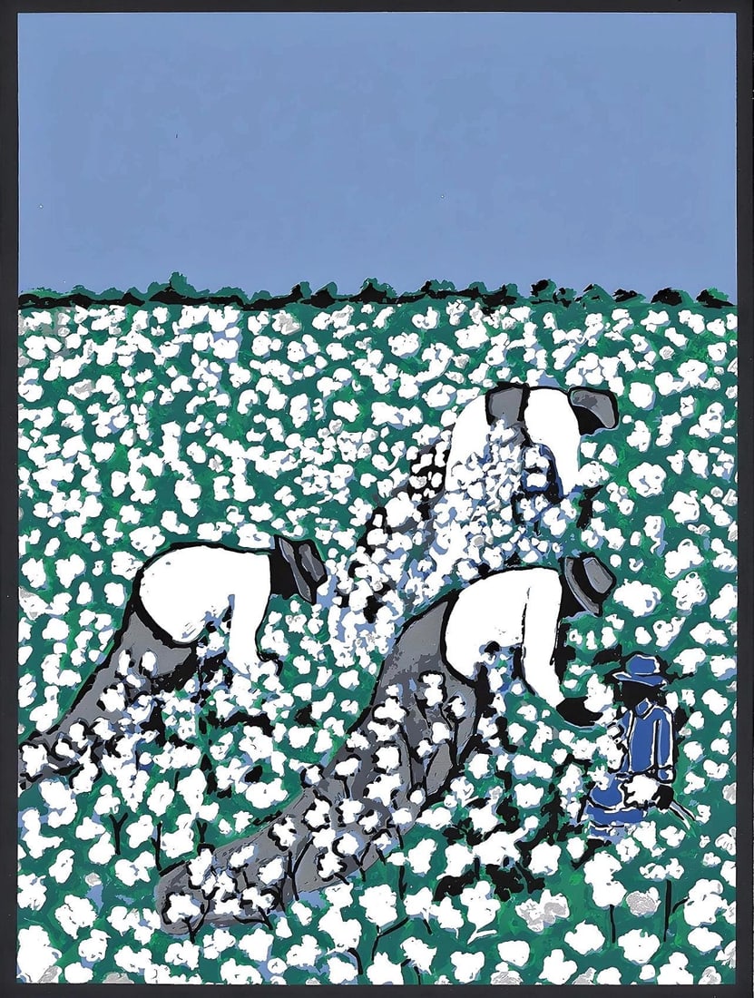 Faith Ringgold, Slavery, Letter from Birmingham City Jail, Limited Edition Silkscreen: Silkscreen on velin d'Arches paper. Paper Size: 17.75 x 13.75 inches. Excellent condition. Inscription: Unsigned and unnumbered, as issued. Notes: From the folio, Letter from Birmingham City Jail, 200