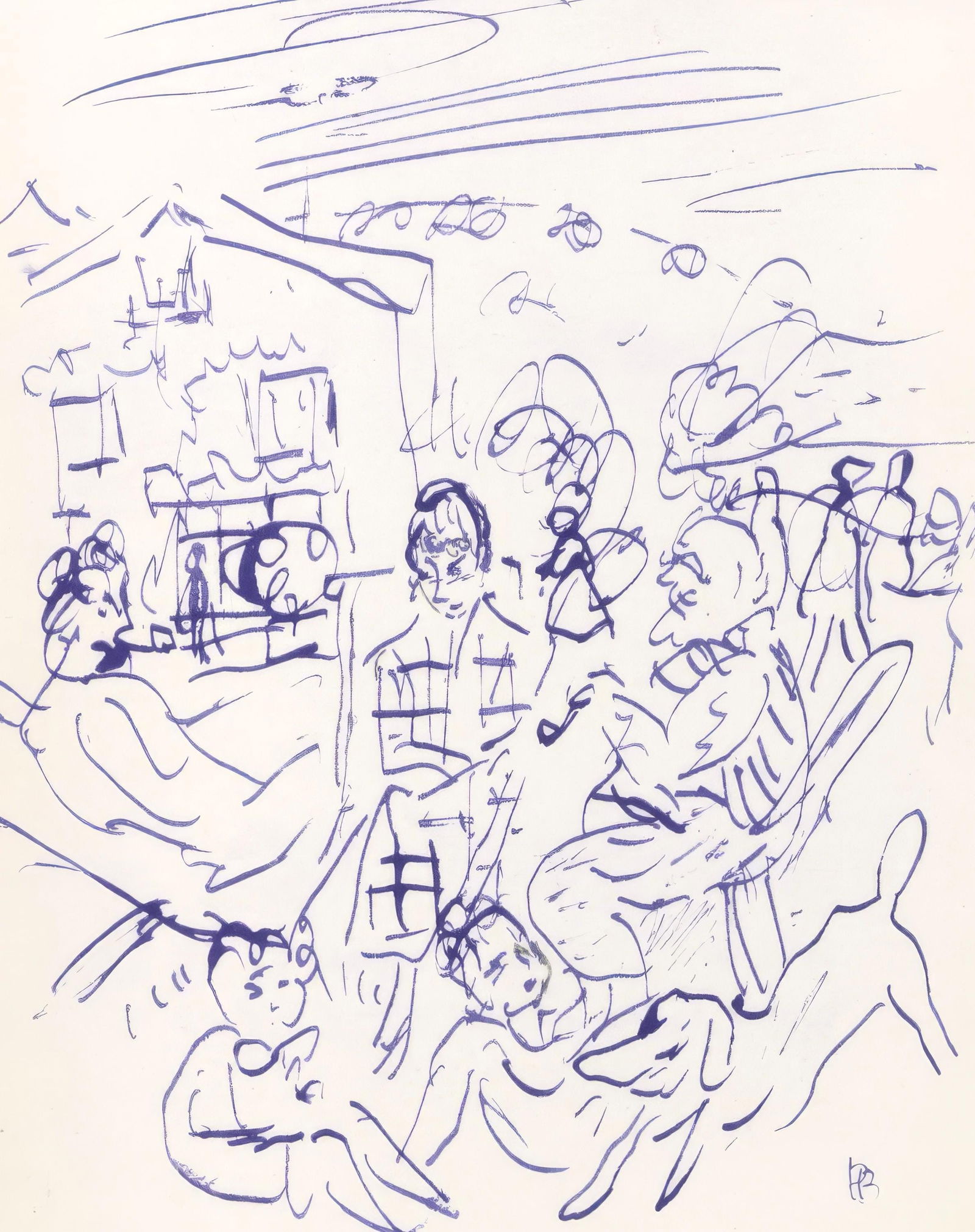 Pierre Bonnard, Untitled, from Correspondances, Limited Edition Lithograph, 1944: This exquisite lithograph by Pierre Bonnard (1867-1947), titled Sans titre (Untitled), from the album Pierre Bonnard, Correspondances, originates from the 1944 edition published by Editions de la