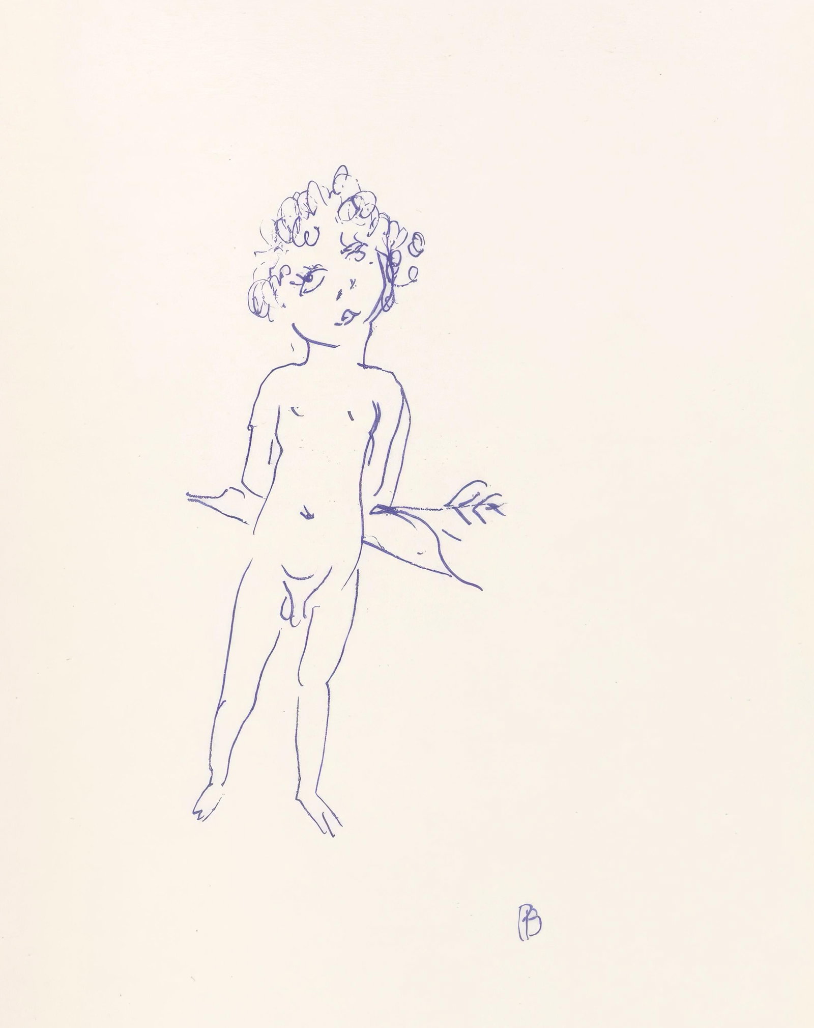 Pierre Bonnard, Untitled, from Correspondances, Limited Edition Lithograph, 1944: This exquisite lithograph by Pierre Bonnard (1867-1947), titled Sans titre (Untitled), from the album Pierre Bonnard, Correspondances, originates from the 1944 edition published by Editions de la Revu