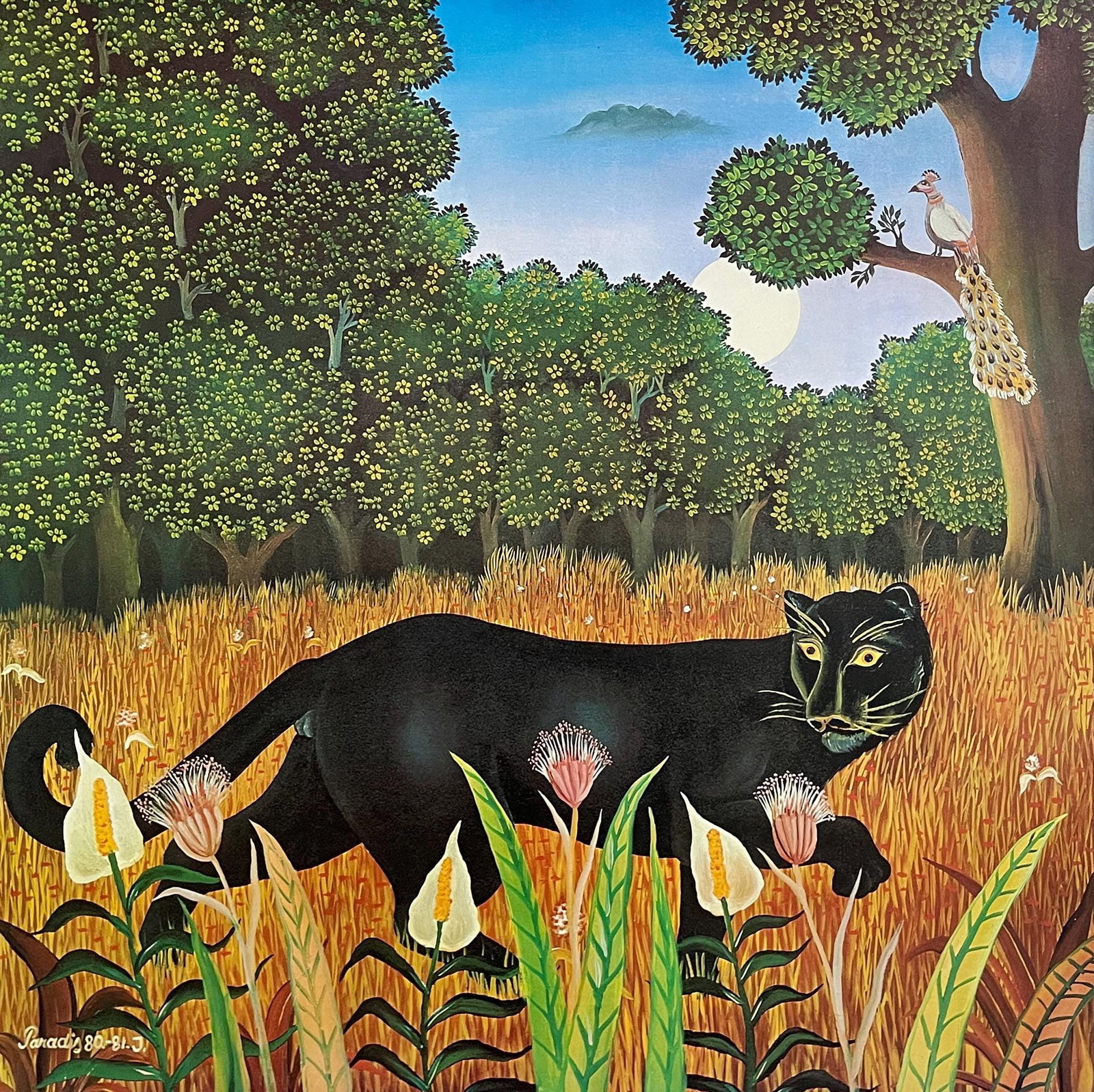 Branko Paradis, Stalking, Original Edition Offset Lithograph: Offset lithograph on archival paper. Paper size: 29.5 x 27.5 inches. Excellent condition. Inscription: Signed in the plate and unnumbered, as issued. Notes: From Published and printed by Touchstone Pu