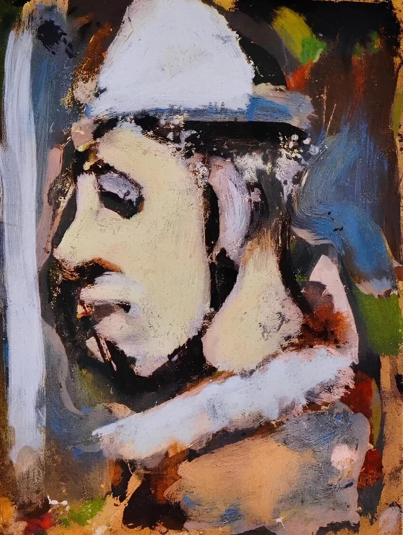 Georges Rouault, Composition, Visages, dix etudes de l'Atelier reproduites en fac-similes, Limited: Lithograph and stencil on velin Chiffon de Mandeure paper. Paper size: 18 x 13 inches. Excellent condition. Unsigned, as issued. Notes: From the folio, Visages, dix etudes de l'Atelier reproduites en