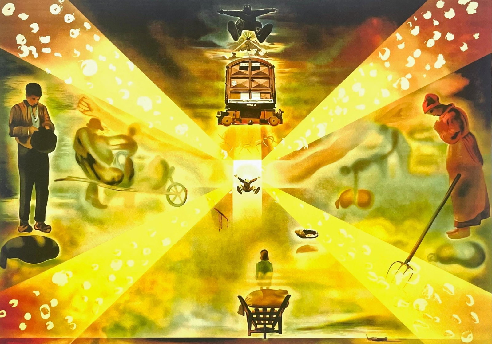 Salvador Dali, La gare de Perpignan, Signed, Limited Edition Archival Pigment Print: Archival pigment print on velin paper. Paper Size: 18 x 24 inches. Inscription: Fac-simile signed and numbered, as issued. Condition: Excellent. Notes: Published and printed by Max-Inter, Ltd., Burban