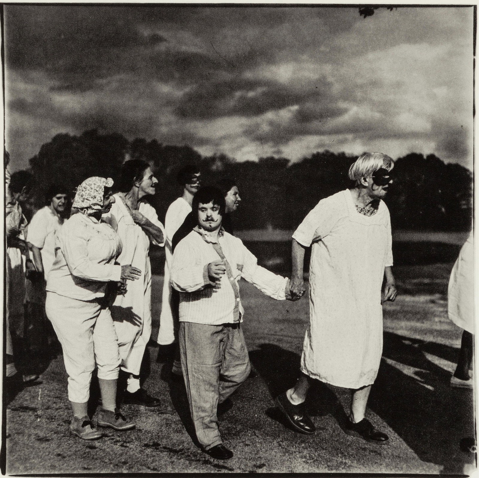 Diane Arbus, Composition, Diane Arbus, Electa Editrice Portfolios, Limited Edition Heliogravure: Heliogravure on velin paper. Paper size: 15.75 x 11.75 inches. Excellent condition. Inscription: unsigned and unnumbered, as issued. Notes: From the folio, Diane Arbus, Electa Editrice Portfolios, 197