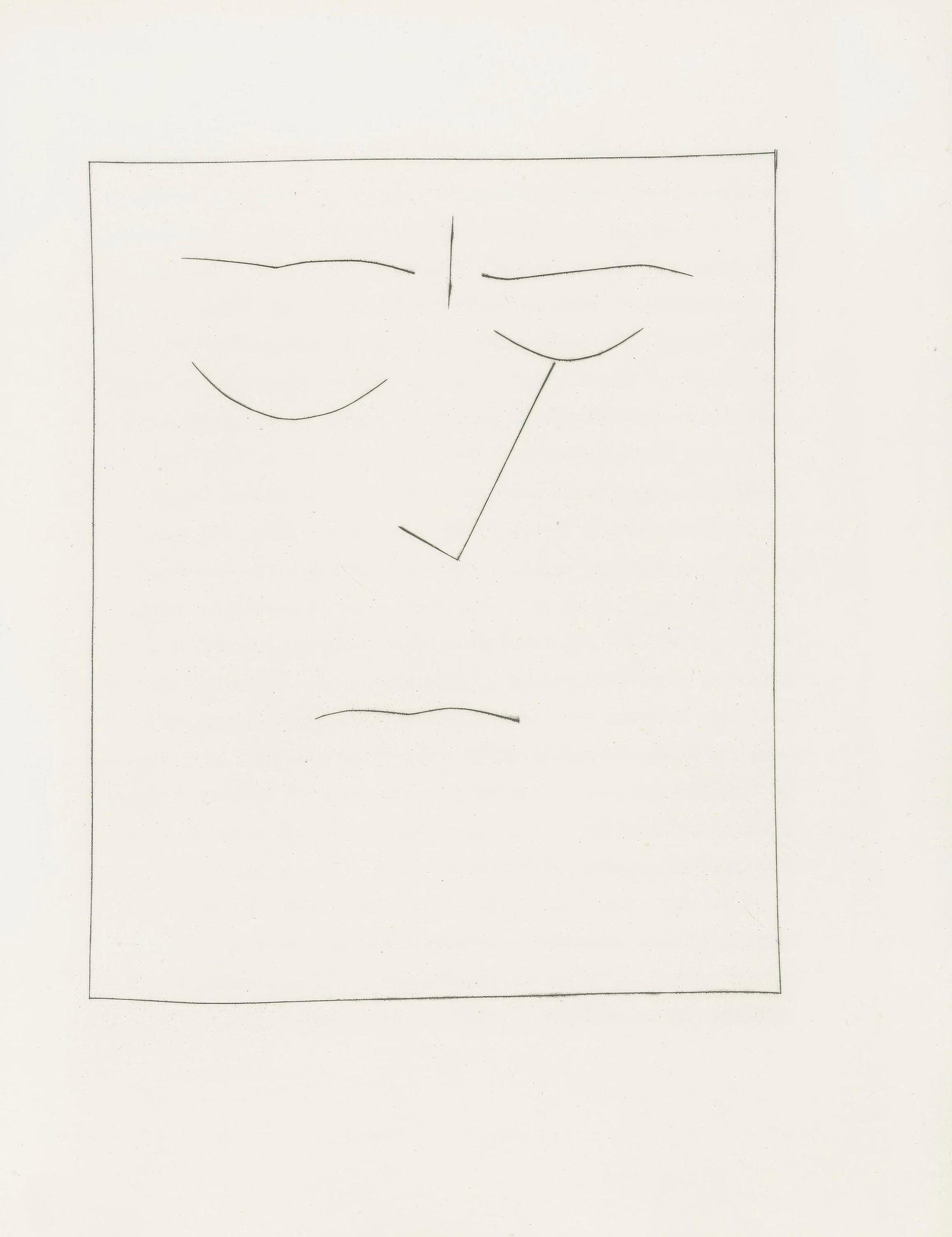 Pablo Picasso, Untitled, from Carmen, Limited Edition Engraving, 1949: This exquisite engraving by Pablo Picasso (1881-1973), titled Sans titre (Untitled), from the folio Picasso, Carmen (Picasso, Carmen), originates from the 1949 edition published by La Bibliotheque Fra