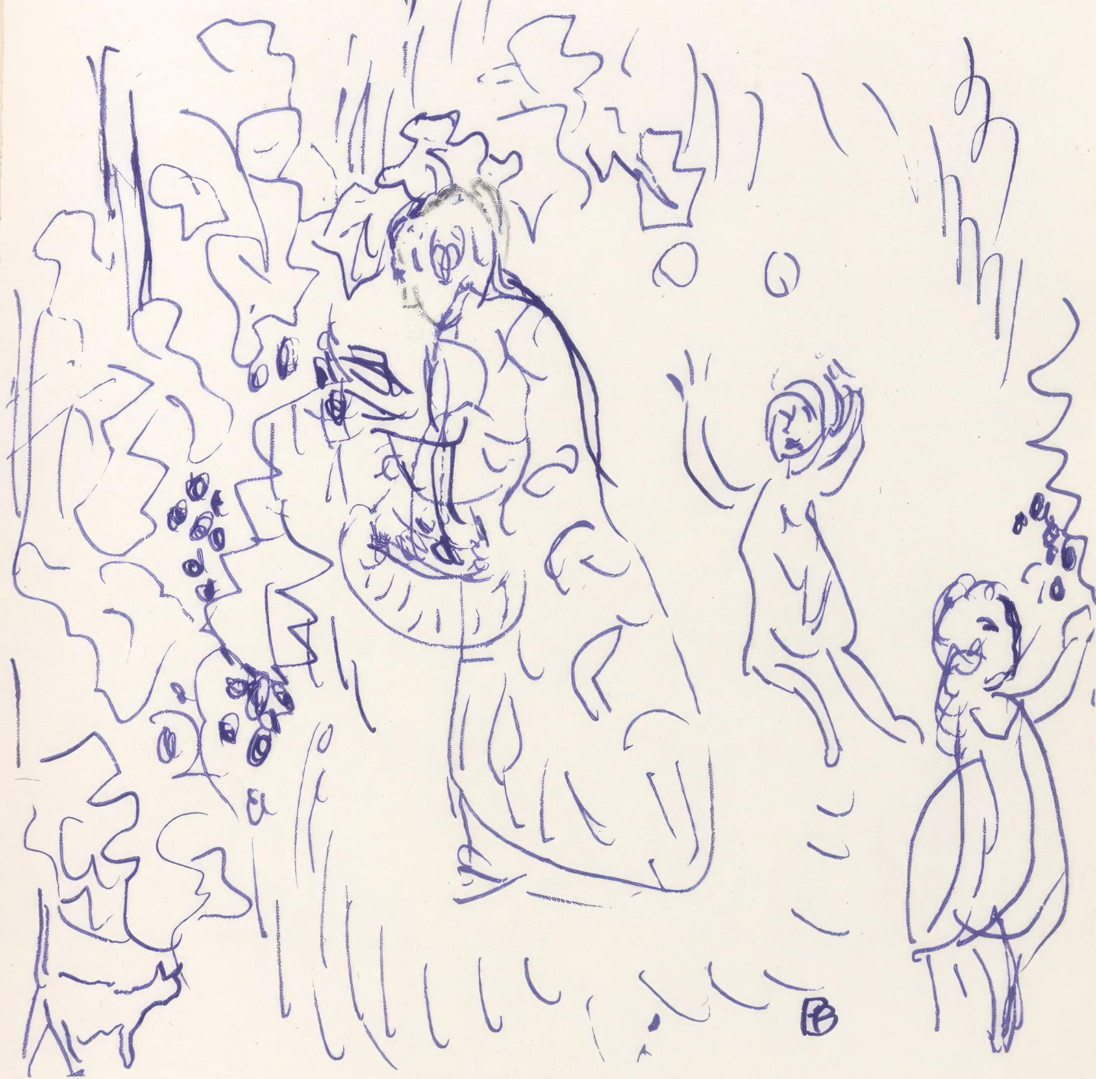 Pierre Bonnard, Untitled, from Correspondances, Limited Edition Lithograph, 1944: This exquisite lithograph by Pierre Bonnard (1867-1947), titled Sans titre (Untitled), from the album Pierre Bonnard, Correspondances, originates from the 1944 edition published by Editions de la Revu