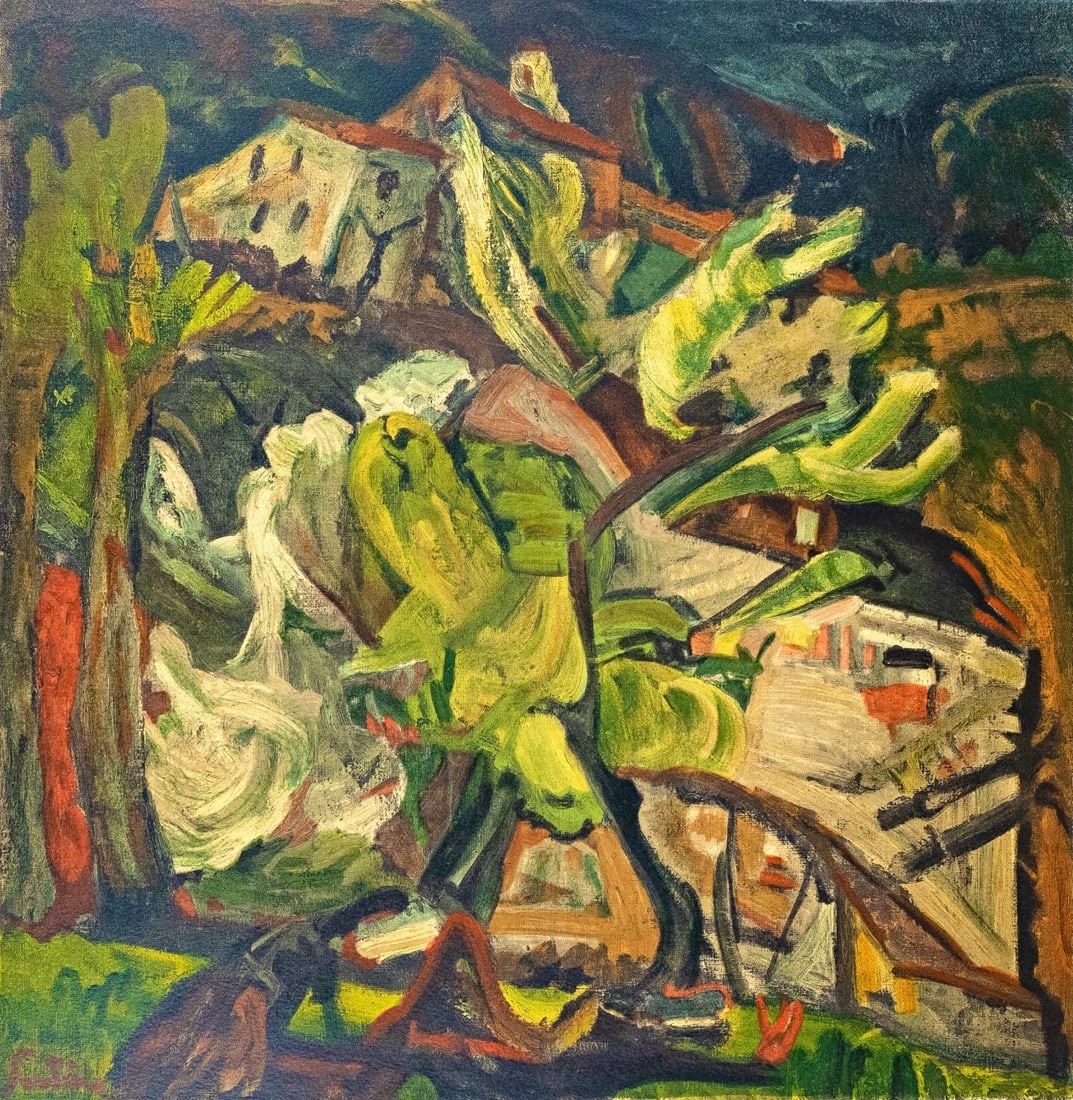 Chaim Soutine, Paysage a Cagnes, Soutine, Collection Pierre Levy, Limited Edition Lithograph: Lithograph on velin d'Arches paper. Inscription: Unsigned and unnumbered. Paper Size: 20 x 26 inches. Excellent condition. Notes: From the folio, Soutine, I, Collection Pierre Levy, 1966; published by