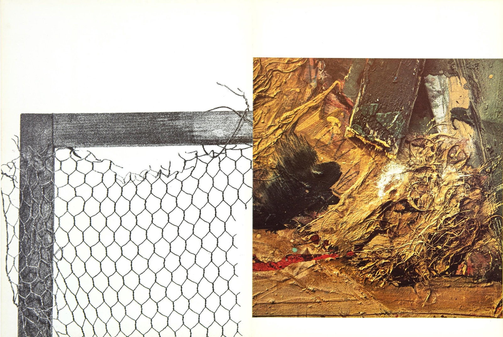 Paul Rebeyrolle, Composition, Derriere le miroir, Limited Edition Lithograph: Lithograph on velin paper. Paper size: 15 x 22 inches. Excellent condition, with centerfold, as issued. Inscription: Unsigned and unnumbered, as issued. Notes: From Derriere le miroir, N deg 202, 1973