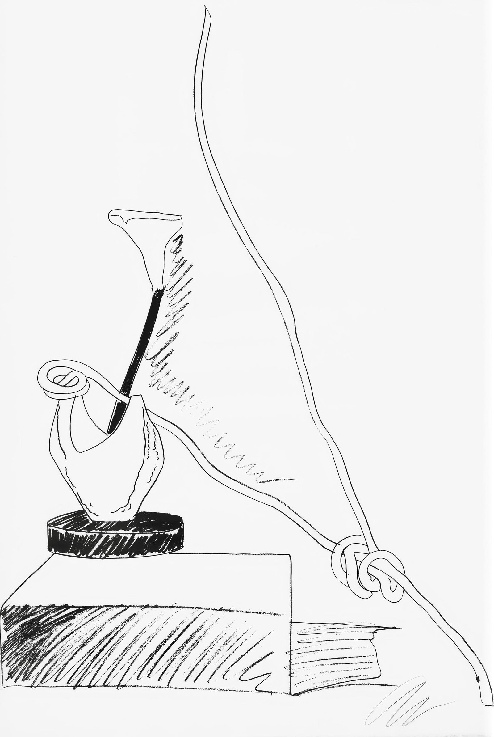 Andy Warhol, Flowers (Black and White) II, from Flowers (Black and White) Series, Limited Edition: This exquisite silkscreen by Andy Warhol (1928-1987), titled Flowers (Black and White) II, originates from the celebrated folio Flowers (Black and White), published by Peter M. Brant, New York, in col