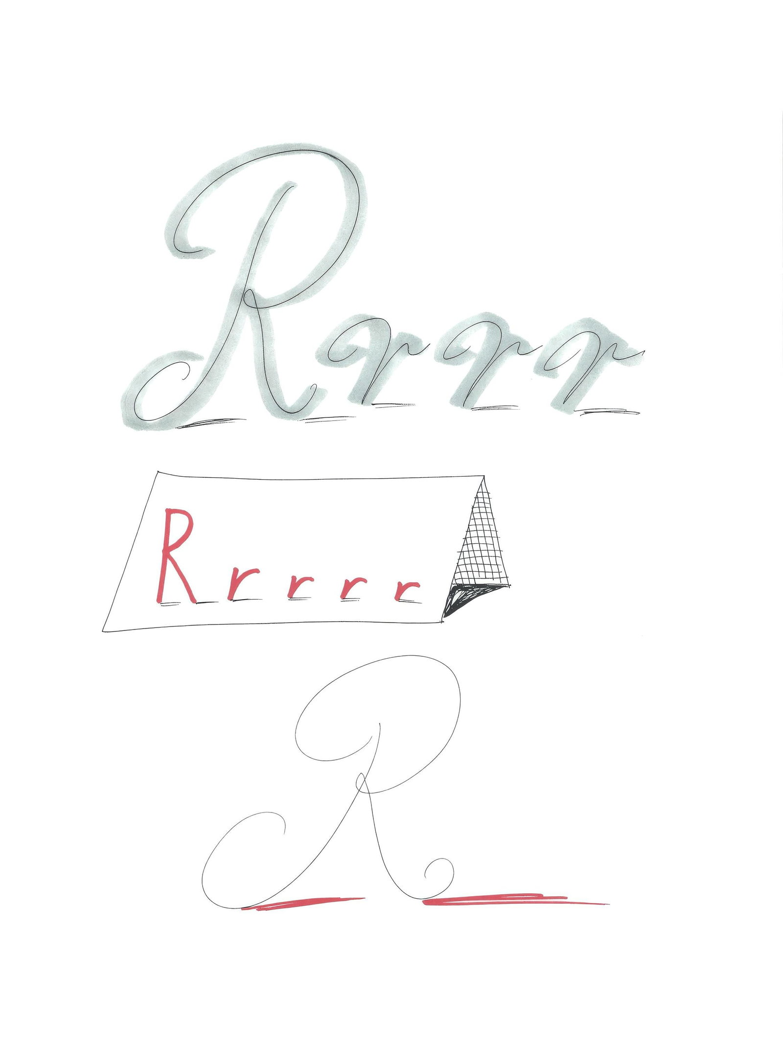 David Hockney, Letter R, from Hockney's Alphabet, Limited Edition Lithograph, 1991: This exquisite lithograph by David Hockney (born 1937), titled Letter R, from the folio Hockney's Alphabet, Drawings by David Hockney, originates from the 1991 edition published by Aids Crisis Trust,