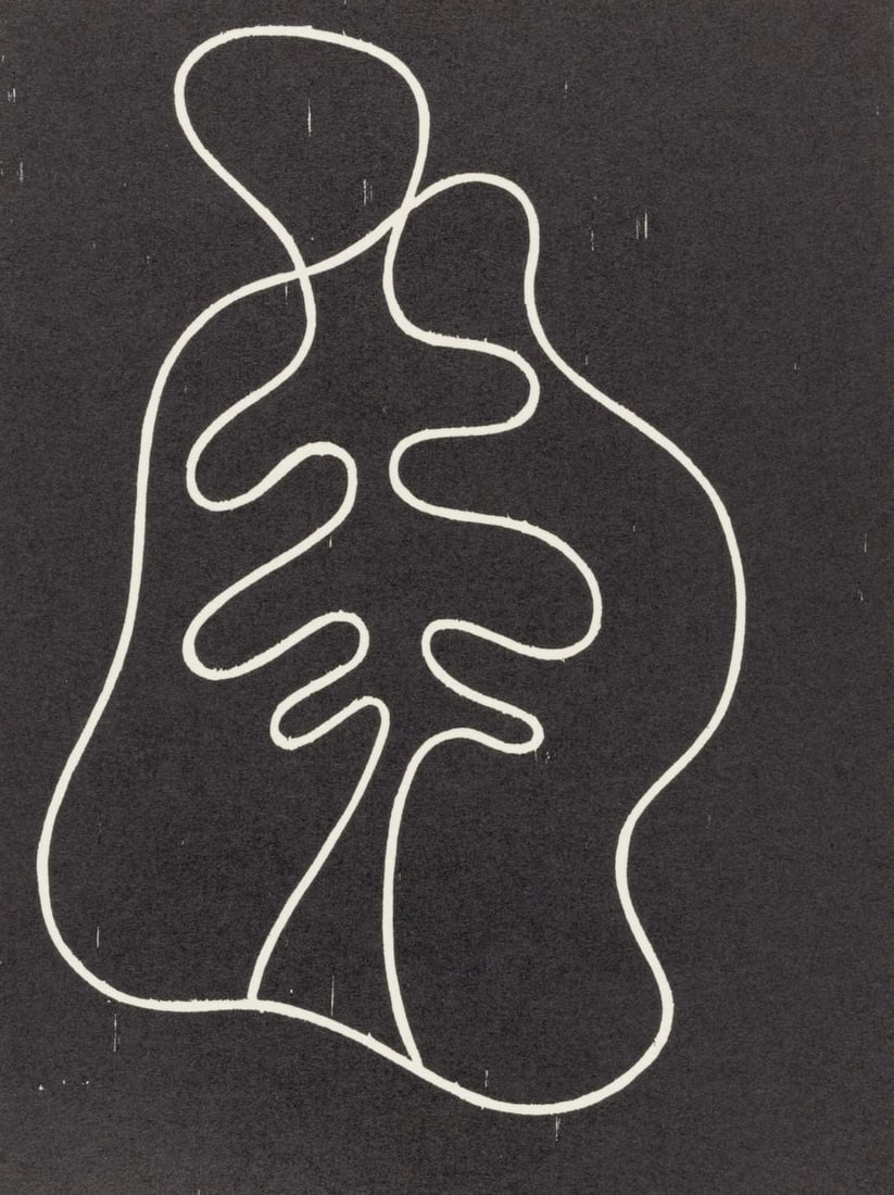 Hans Jean Arp, Composition (Arntz 148-175; Hagenbach A 25; Bolliger 54), Dreams and Projects,: Woodcut on velin d'Arches paper. Paper size: 11.25 x 8.875 inches. Excellent condition. Inscription: Unsigned and unnumbered, as issued. Notes: From the folio, Jean Arp, Dreams and Projects,