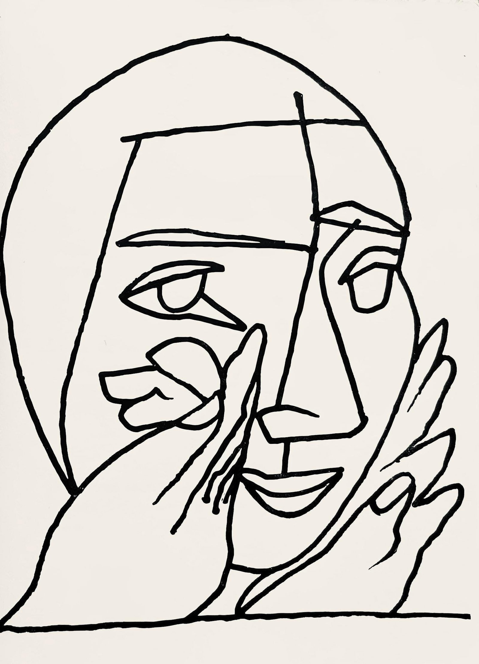 Francoise Gilot, Composition, Pouvoir tout dire, poemes, illustres par Francoise Gilot, Limited: Lithograph on velin d'Arches paper. Paper Size: 7.5 x 5.5 inches. Excellent condition. Inscription: Unsigned and unnumbered, as issued. Notes: From the album, Pouvoir tout dire, poemes, illustres par