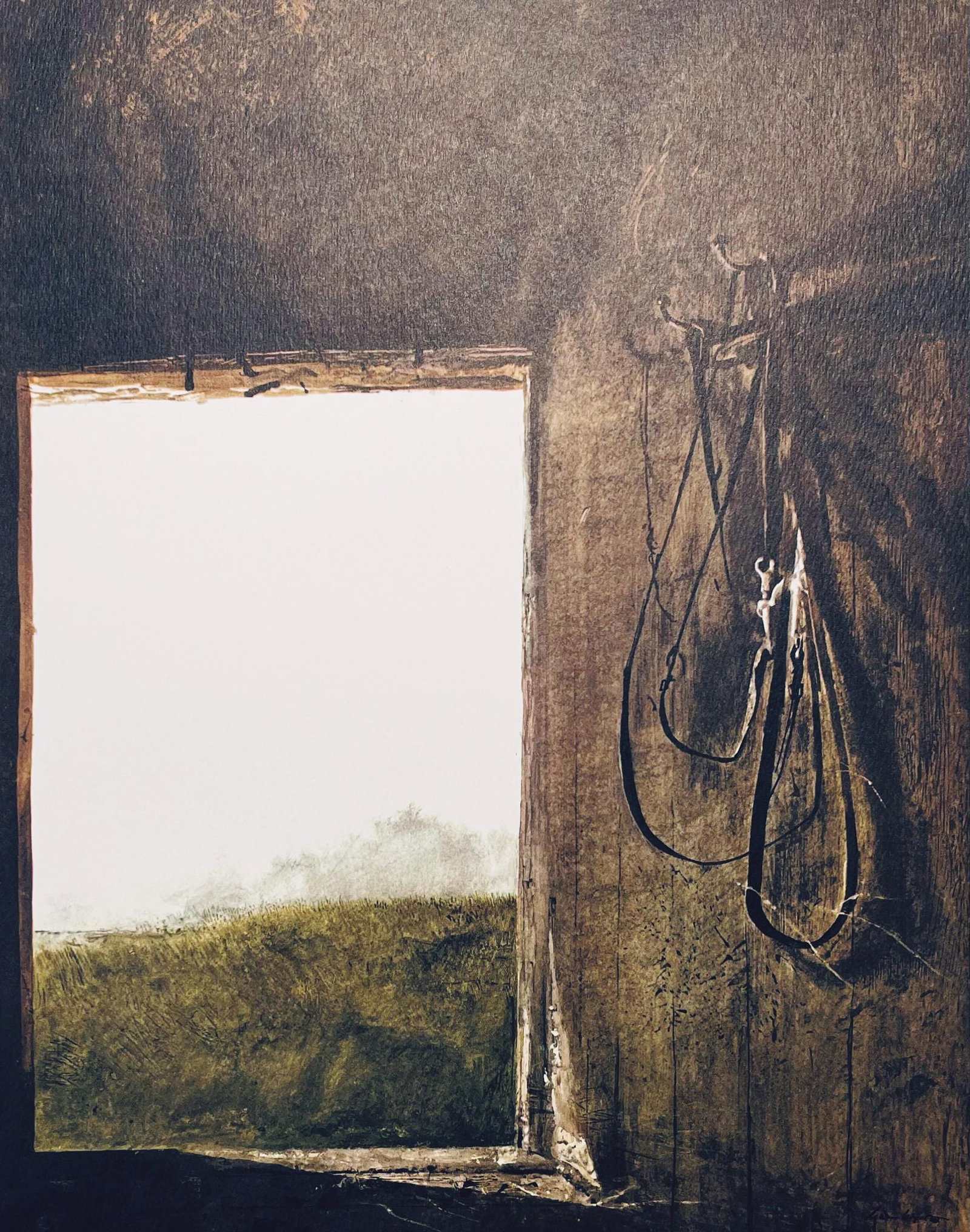Andrew Wyeth, Burning Off, The Four Seasons, Limited Edition Lithograph: Lithograph in colors on velin paper. Paper Size: 17 x 13 inches. Inscription: Signed in the plate and unnumbered, as issued. Condition: Very good/excellent, consistent with age. Notes: From the folio,