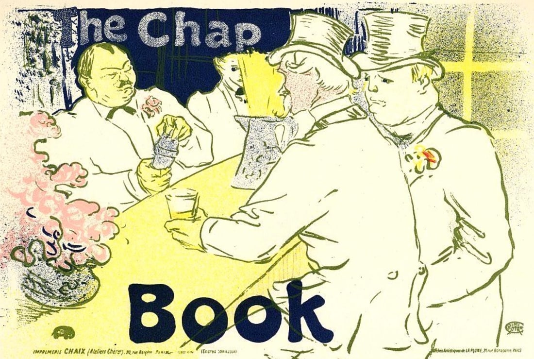 Henri de Toulouse-Lautrec, Irish and American Bar, Rue Royale, The Chap Book, Les Affiches De: Lithograph on grand velin Filigrane a sa marque paper. Paper size: 9.75 x 12.5 inches; image size: 6.3 x 9.05 inches. Excellent condition. Inscription: Signed in the plate and unnumbered, as issued. N