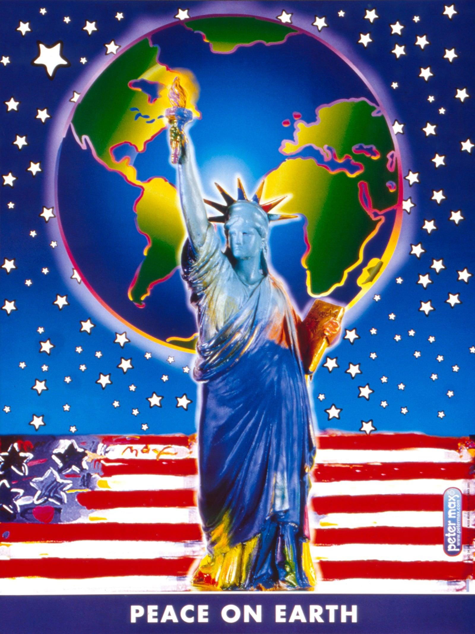 Peter Max, 9-11, Peace on Earth, 2001, Hand Signed, Official Edition Offset Lithograph (1 of 4)
