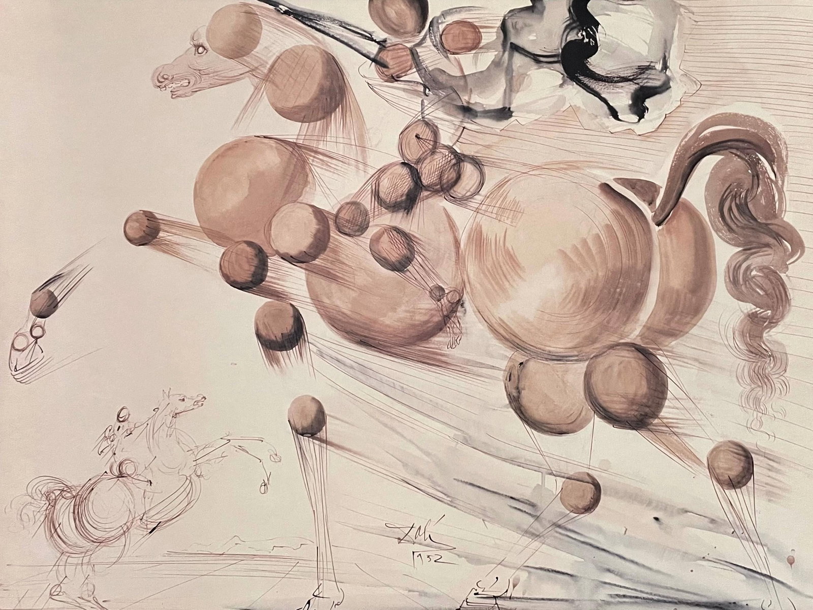 Salvador Dali, Transparent Horse, Signed, Limited Edition Lithograph: Lithograph in colors on wove paper. Paper size: 33 x 25 inches. Inscription: Fac-simile signed and numbered, as issued. Condition: Excellent. Notes: Published by Max Inter, Ltd., Burbank; printed by V