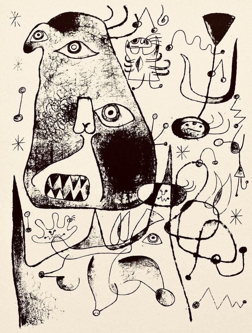Joan Miro, Composition, The Prints of Joan Miro, Limited Edition Etching (1 of 4)