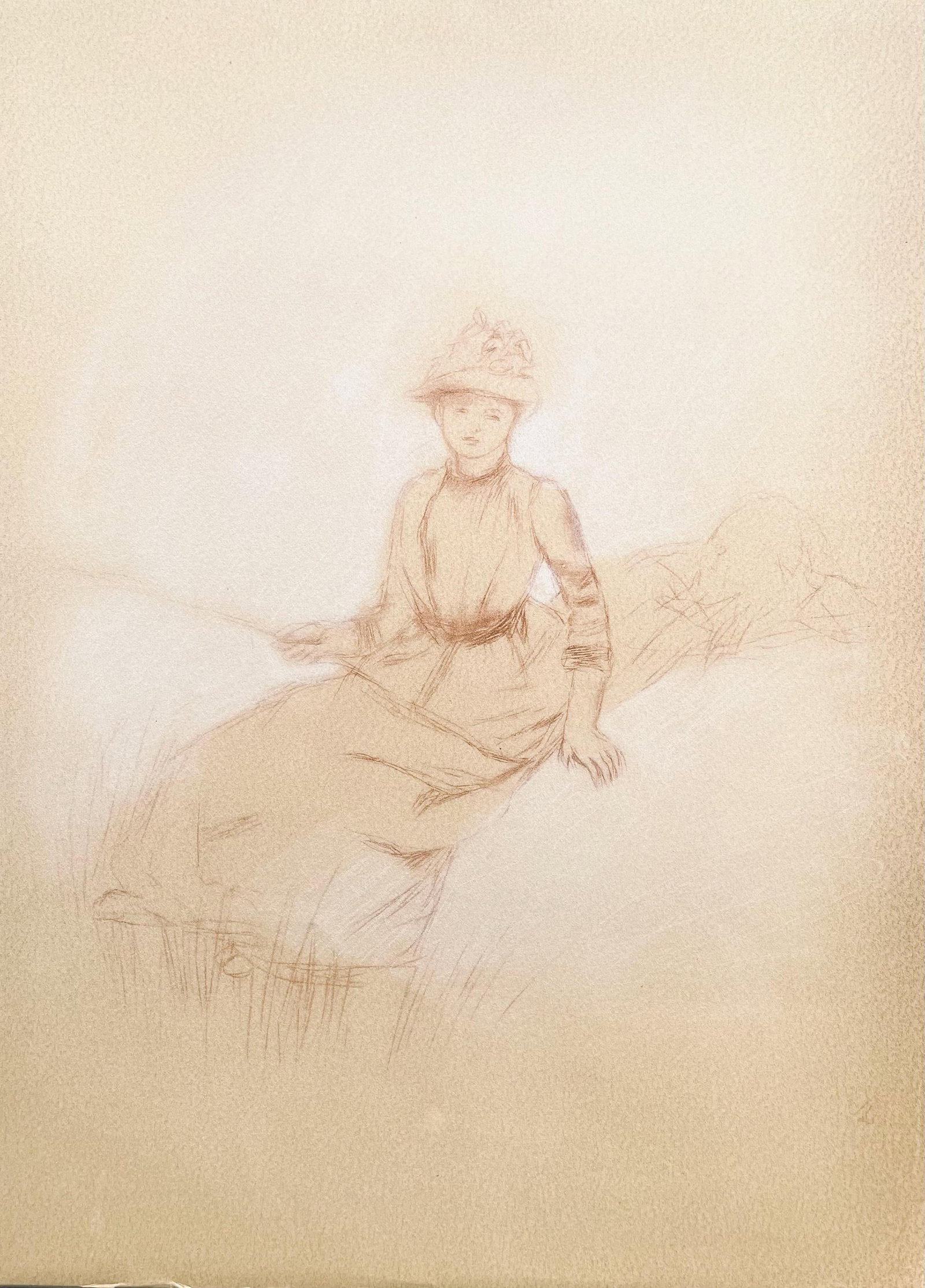 Pierre-Auguste Renoir, Composition, Seize Aquarelles et Sanguines de Renoir, Limited Edition: Lithograph and Stencil on velin Johannot d'Arches paper. Inscription: Unsigned and unnumbered. Paper Size: 15 x 10.75 inches. Excellent condition. Notes: From the folio, Seize Aquarelles et Sanguines