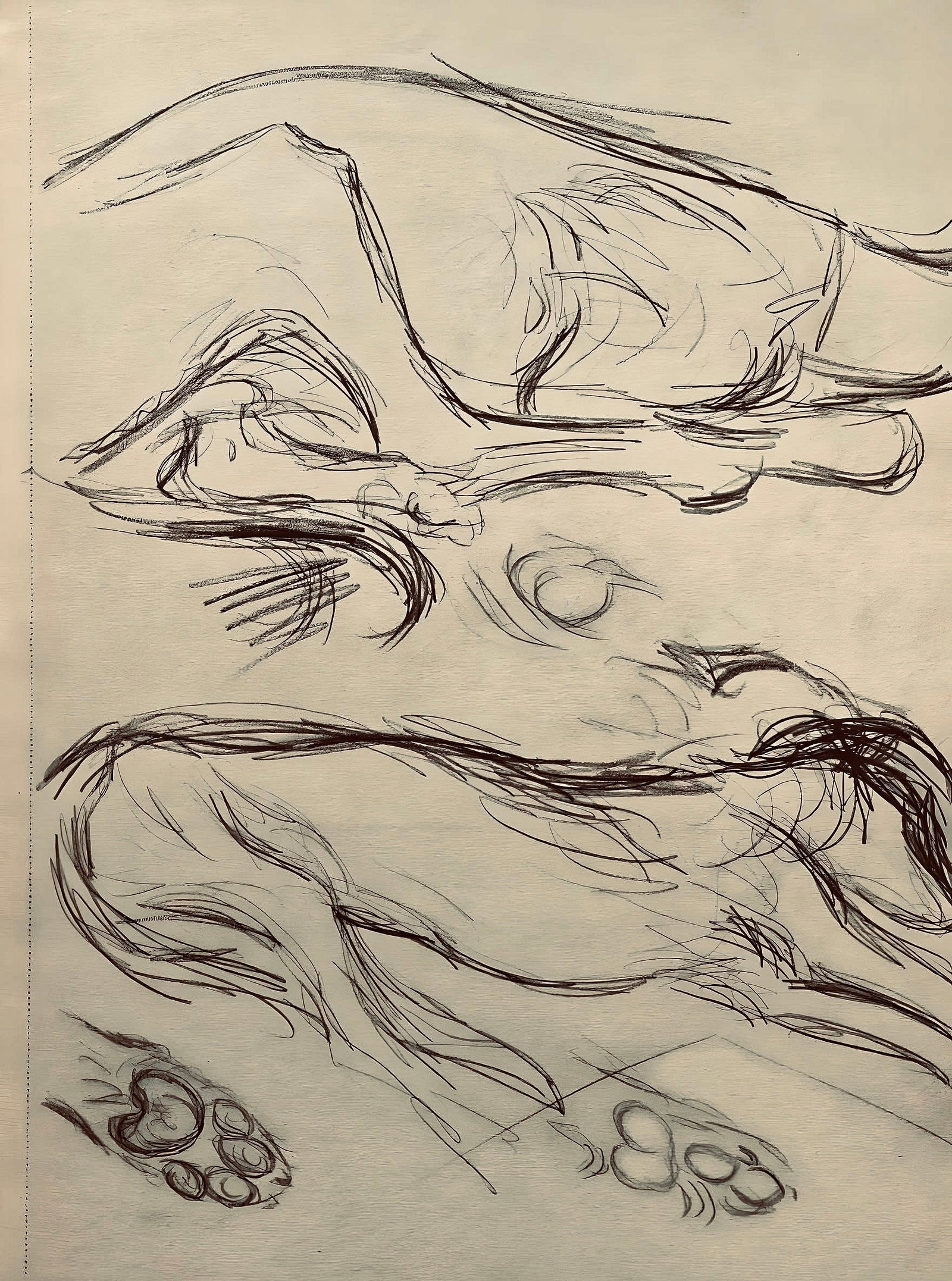 Pablo Picasso, Composition, Carnet de dessins de Picasso, Cahiers d'Art, Limited Edition Lithograph: Lithograph on velin paper. Inscription: Unsigned and unnumbered. Paper Size: 16.54 x 11.81 inches. Excellent condition. Notes: From the volume, Carnet de dessins de Picasso: reproduits au format de l'