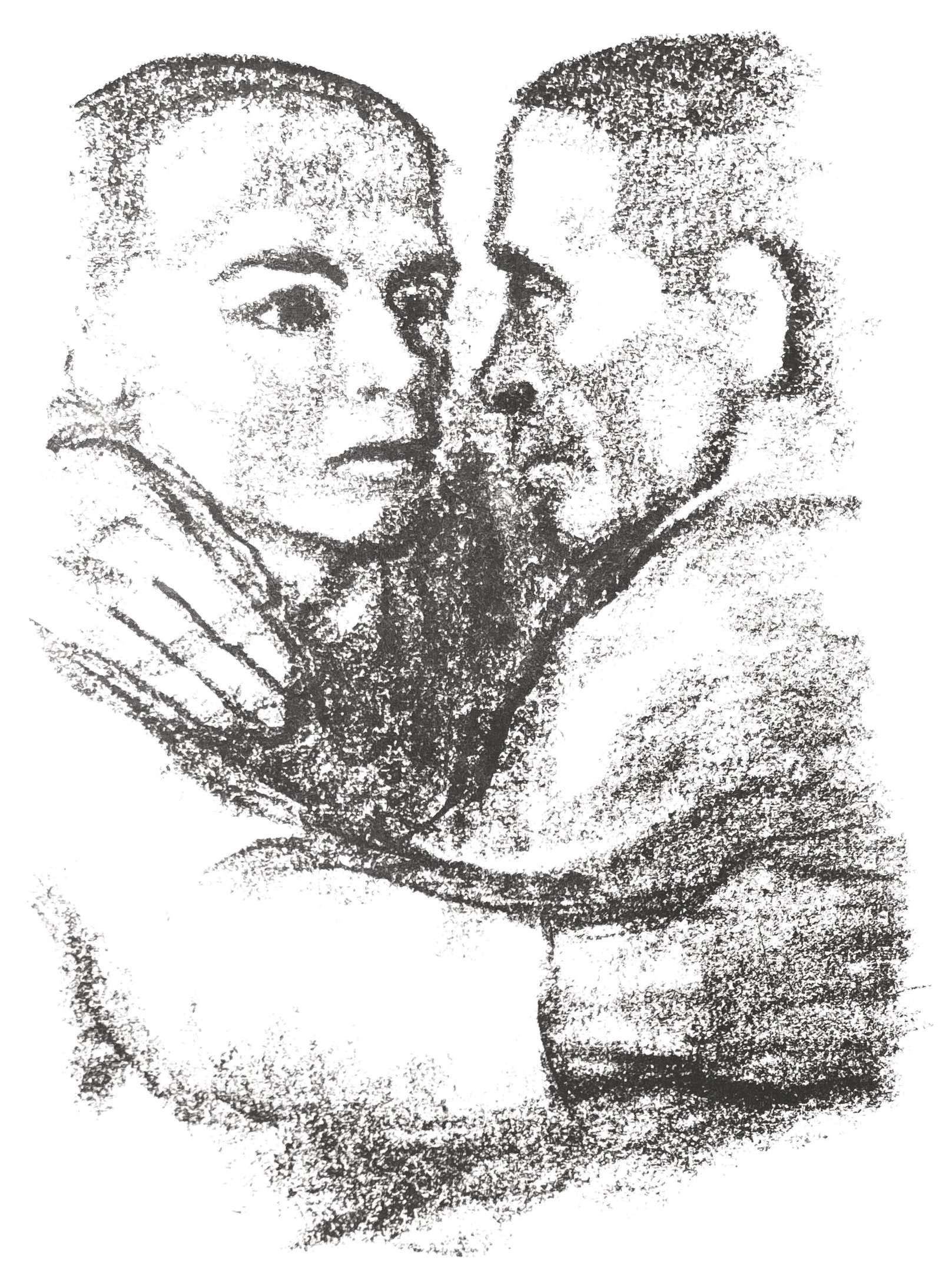 Kathe Kollwitz, Fraternization, from Ten Lithographs, Limited Edition Lithograph, 1941: This exquisite lithograph by Kathe Kollwitz (1867-1945), titled Verbruderung (Fraternization), from the folio Kathe Kollwitz, Ten Lithographs, originates from the 1941 edition published by Henry C. Kl