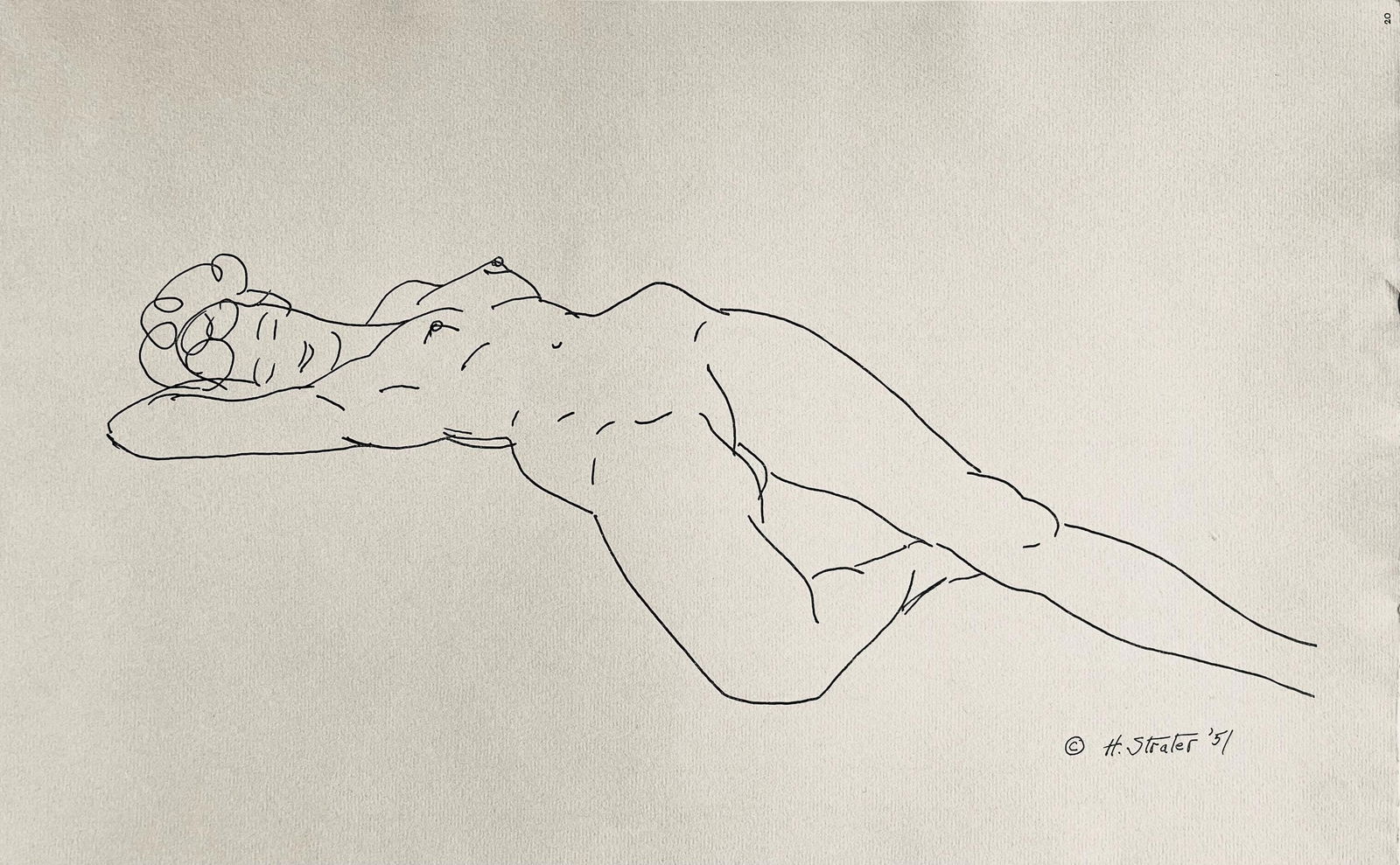 Henry Strater, Composition, 24 Drawings by Henry Strater, Limited Edition Lithograph: Lithograph on velin paper. Signed in the plate and unnumbered, as issued. Paper size: 13.5 x 20.5 inches. Excellent condition. Notes: From the folio, 24 Drawings by Henry Strater, 1963. Published by