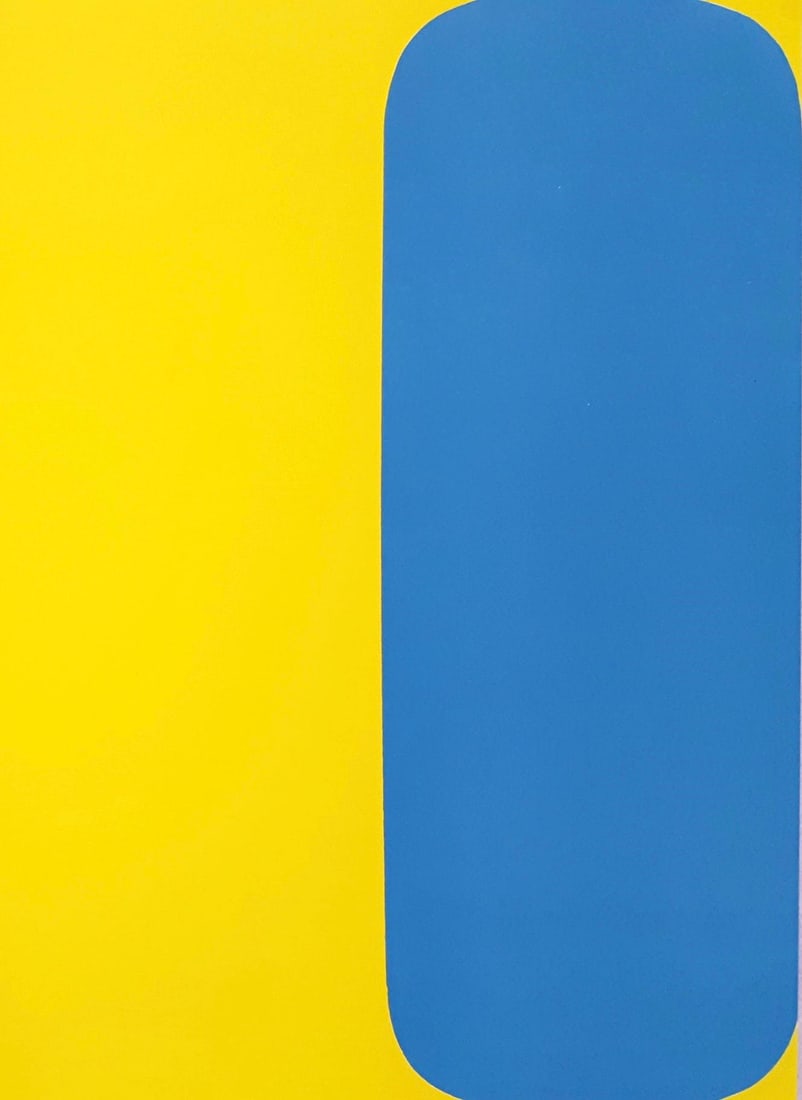 Ellsworth Kelly, Composition (Axsom Ib), Derriere le miroir, Limited Edition Lithograph: Lithograph on velin paper. Paper Size: 15 x 11 inches. Inscription: Unsigned and unnumbered, as issued. Catalogue raisonne references: Axsom, Richard H., and Ellsworth Kelly. The Prints of Ellsworth