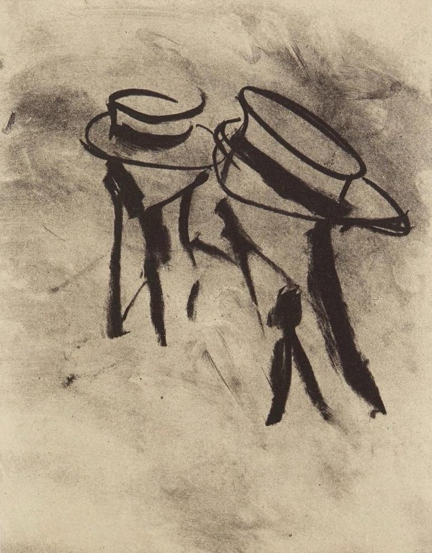 Willem de Kooning, Composition, Poems, Limited Edition Lithograph: Lithograph on papier Kitakata a la main, mounted on papier Cartiere Enrico Magnani a la main paper, as issued. Paper Size: 23.5 x 19 inches. Excellent condition. Inscription: Unsigned and unnumbered,